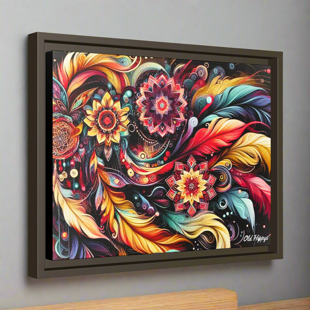 Bohemian Abstract Vision 3 Framed Canvas Wrap
