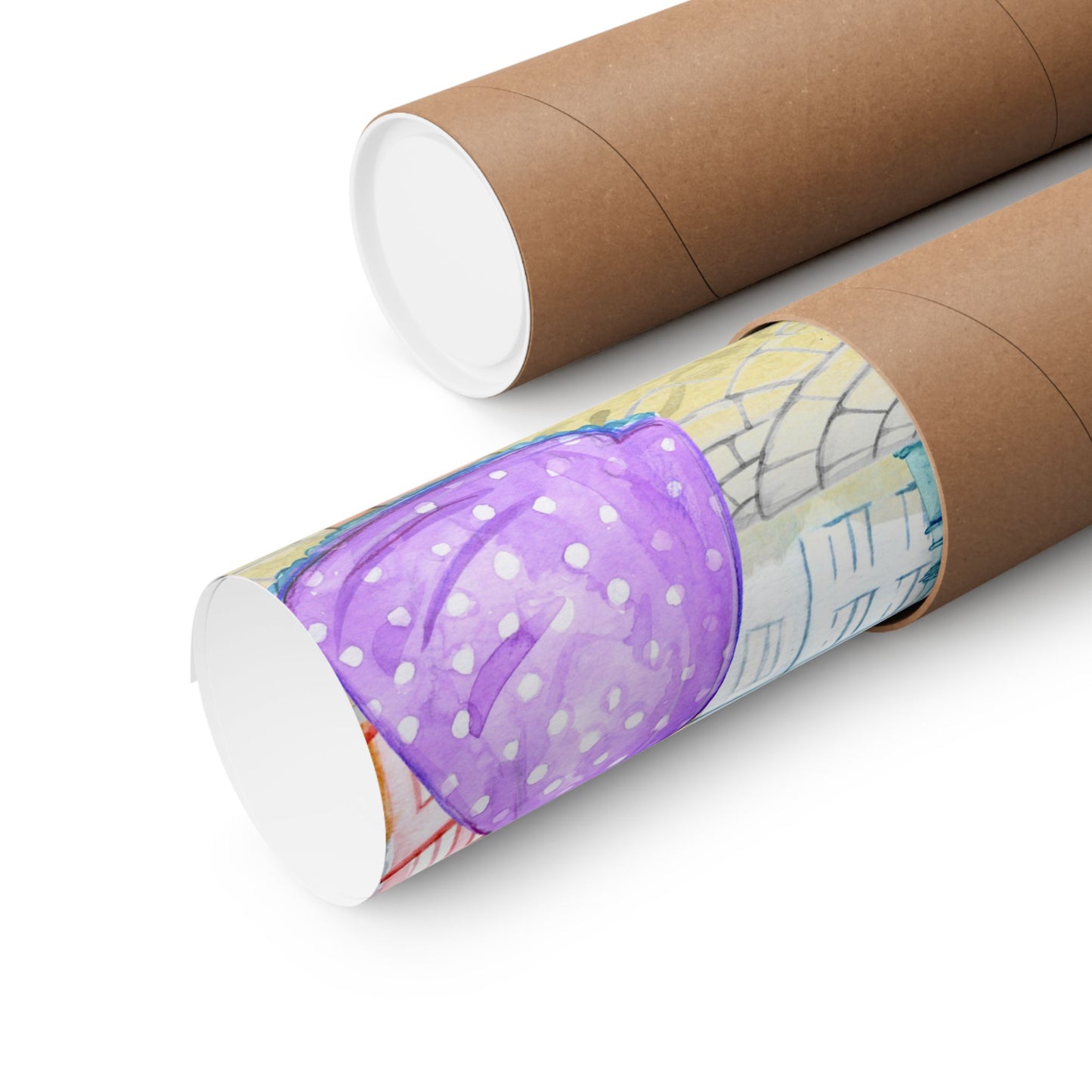 Girl In Waiting Watercolor Poster