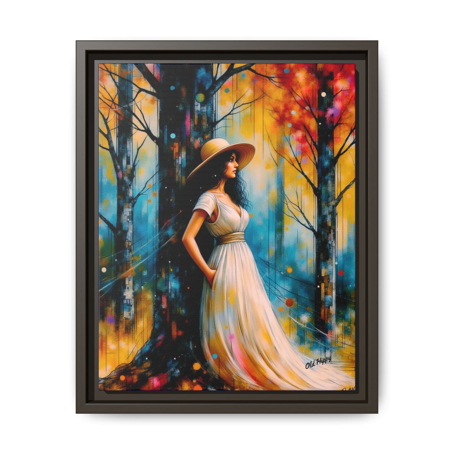 Whispers of Autumn Light Framed Canvas Art