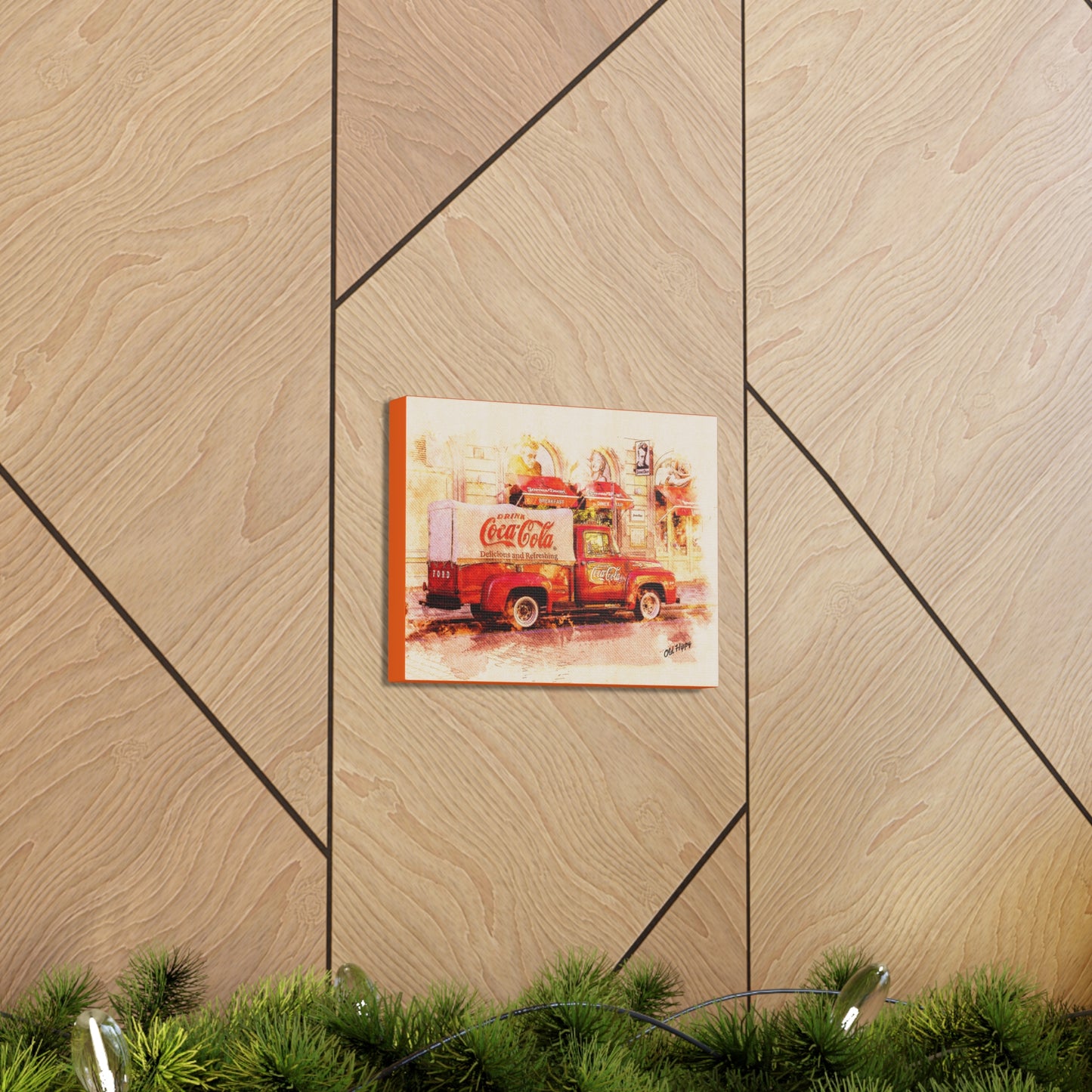 Retro Coca Cola Truck Canvas Wrap