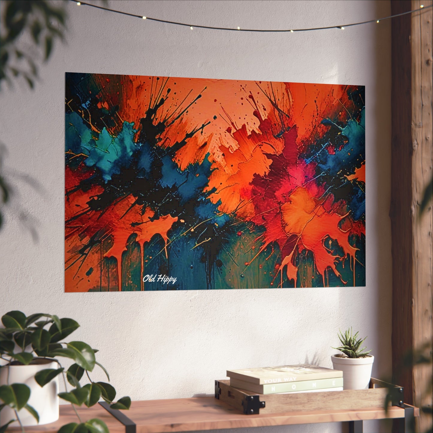 When Love Feels Like Leaving Abstract AI Fine Art Print by Old Hippy