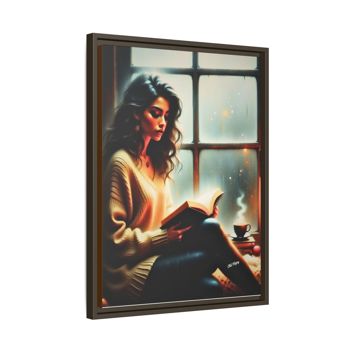 Quiet Moments Wood Framed Canvas by Old Hippy