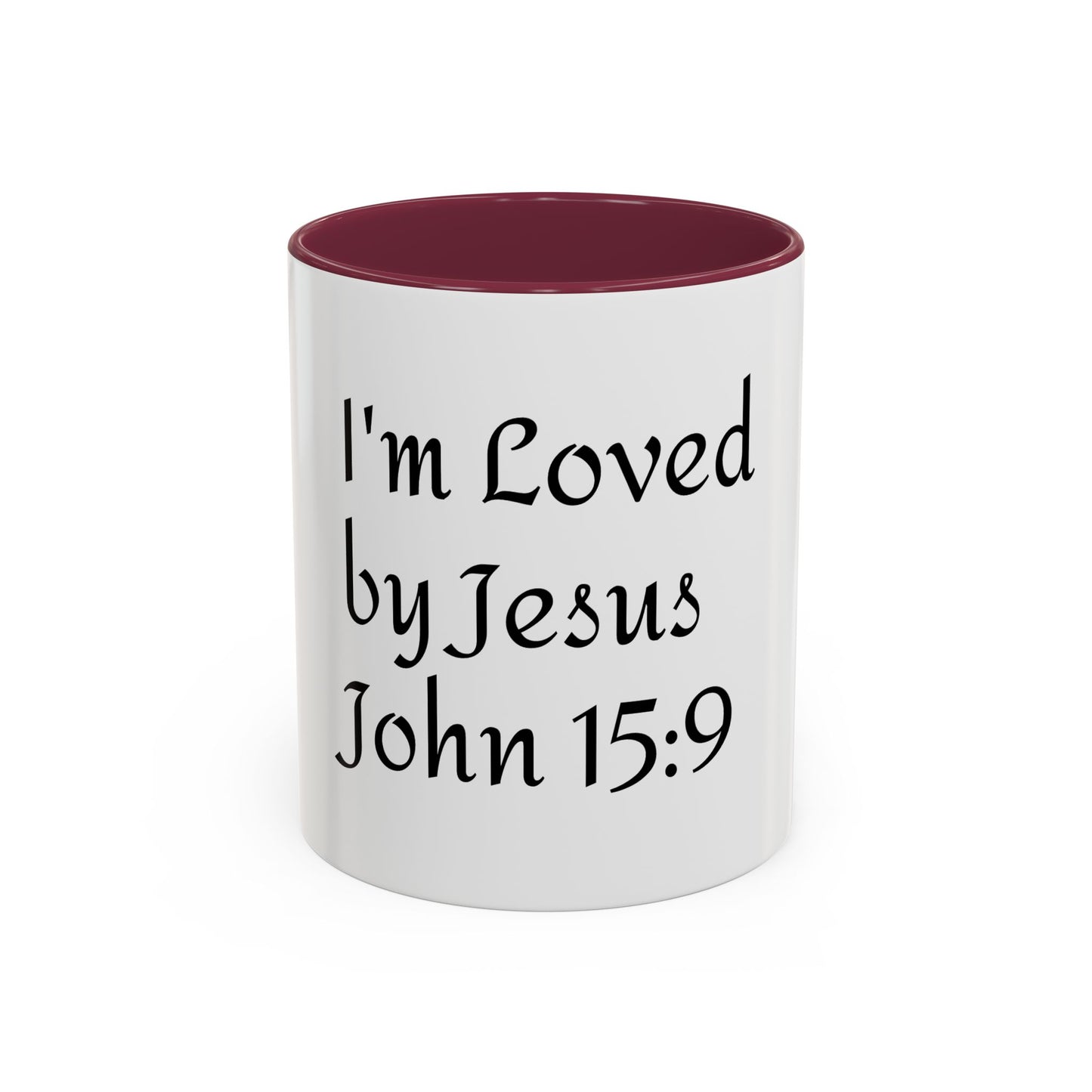 Inspirational Coffee Mug - "I'm Loved by Jesus John 15:9" - Perfect Gift for Faith Lovers