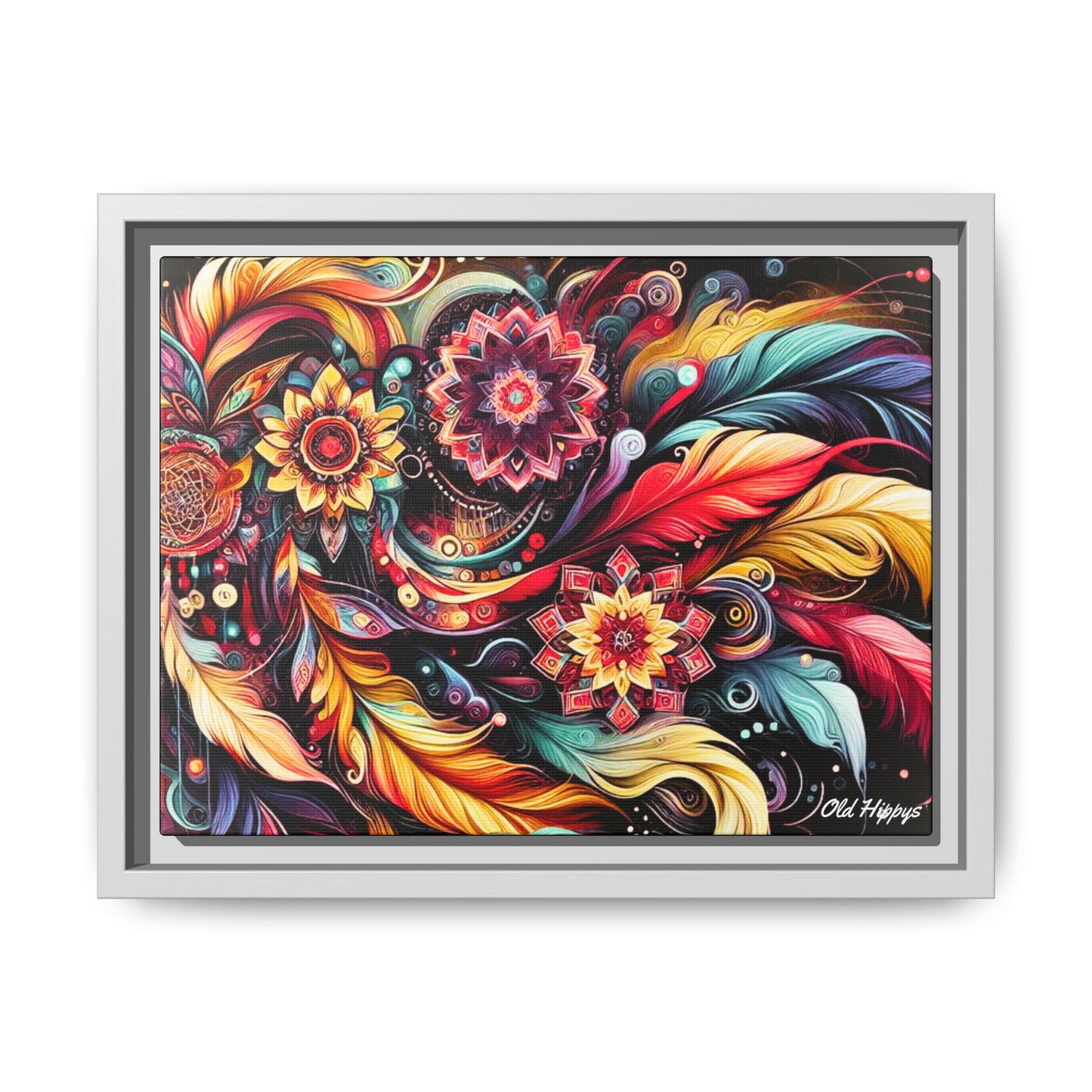 Bohemian Abstract Vision 3 Framed Canvas Wrap