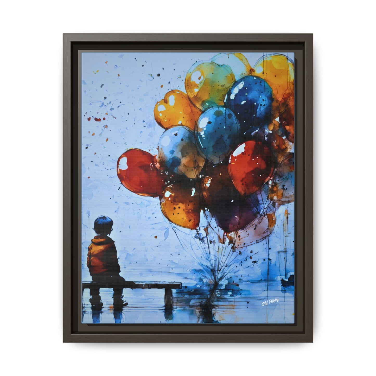 Dreamer's Pause Wood Framed Canvas Art by Old Hippy