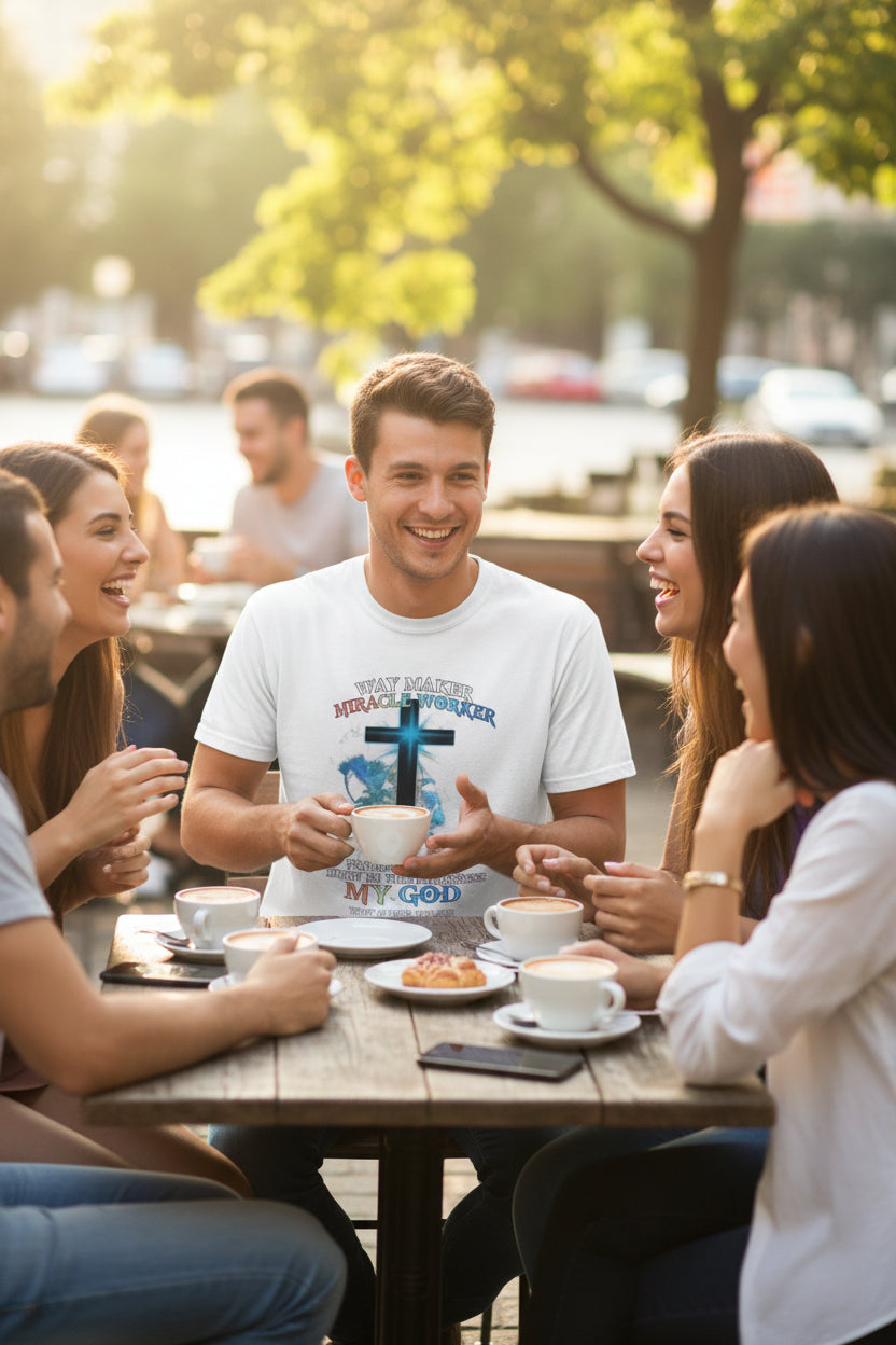 Inspirational Christian T-Shirt - "Waymaker, Miracle Worker, My God, That is Who You Are"