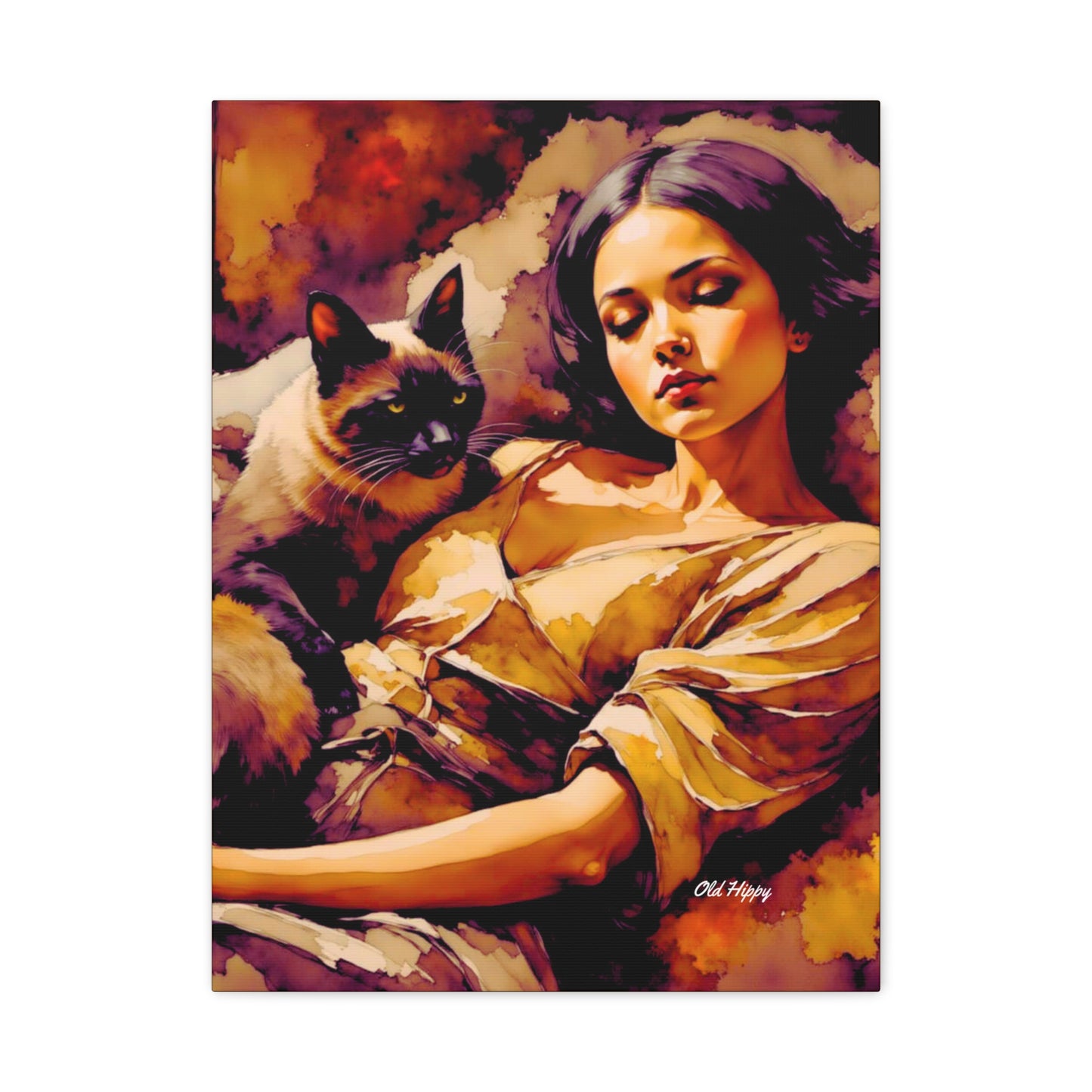 “Whispers in Sepia” – Picasso-Inspired AI Art on Canvas by Old Hippy
