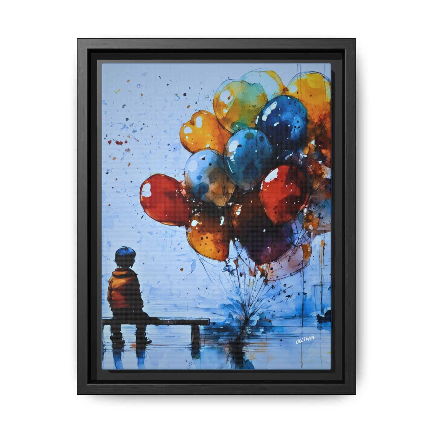 Dreamer's Pause Wood Framed Canvas Art by Old Hippy