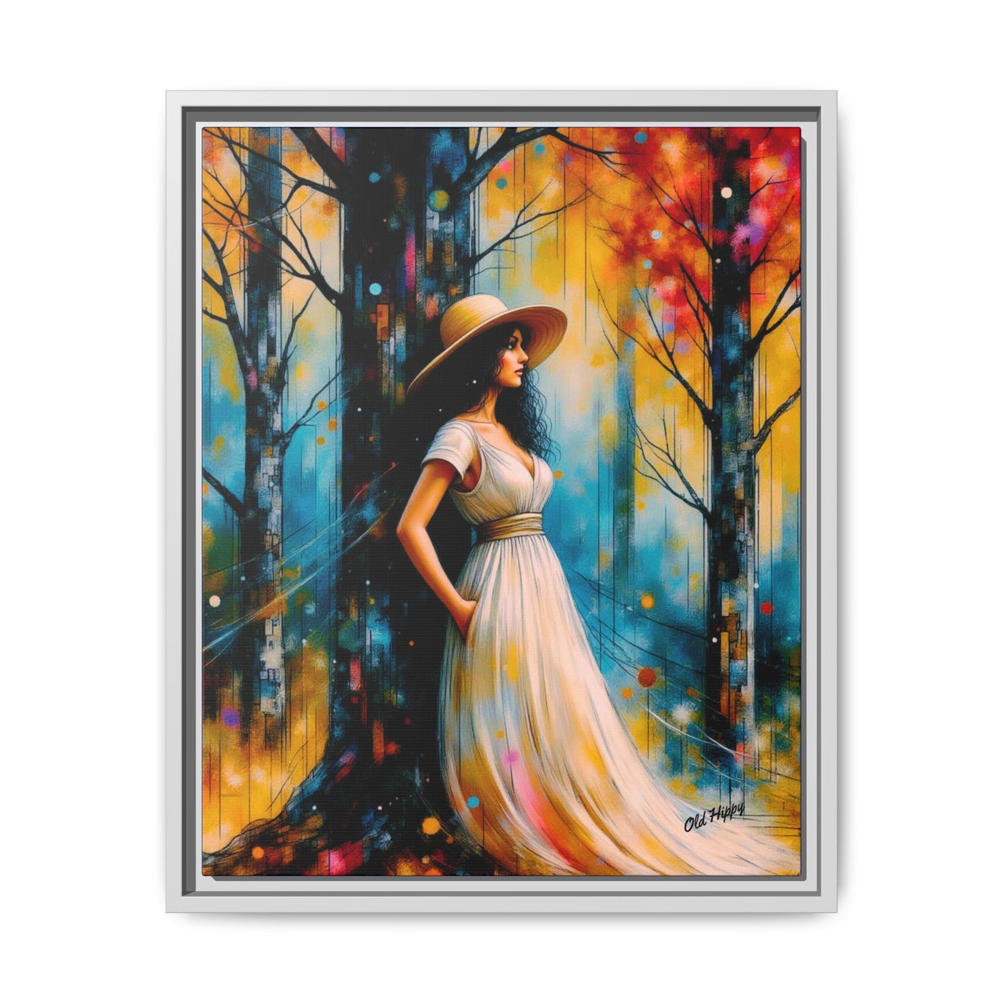 Whispers of Autumn Light Framed Canvas Art