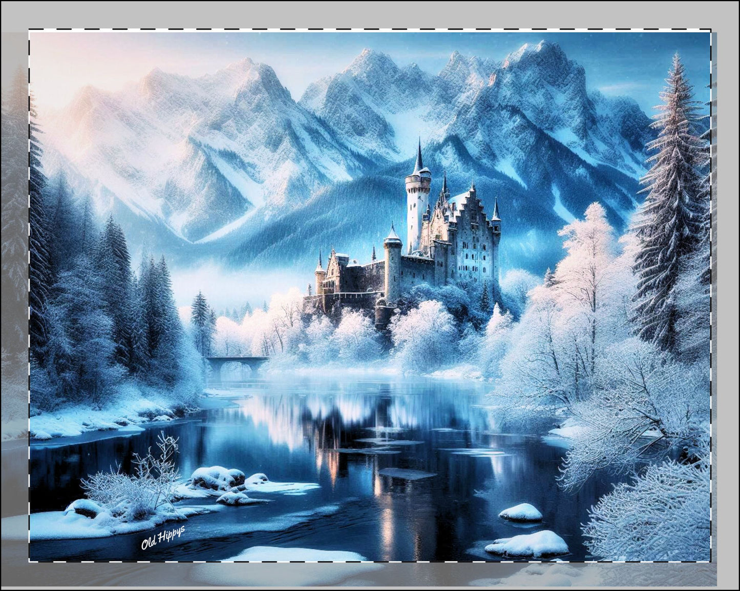 Winter Castle Framed Poster