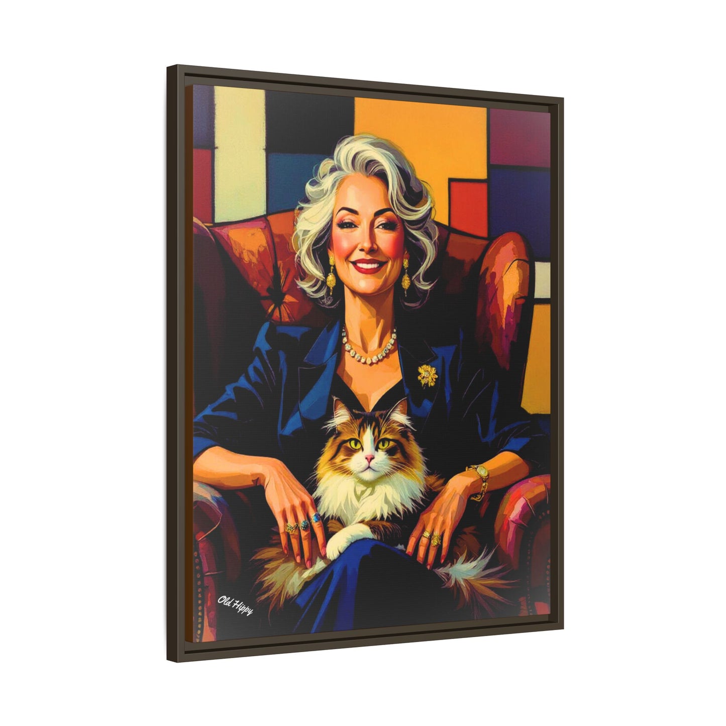 “The Matriarch: Cubist Portrait by Old Hippy