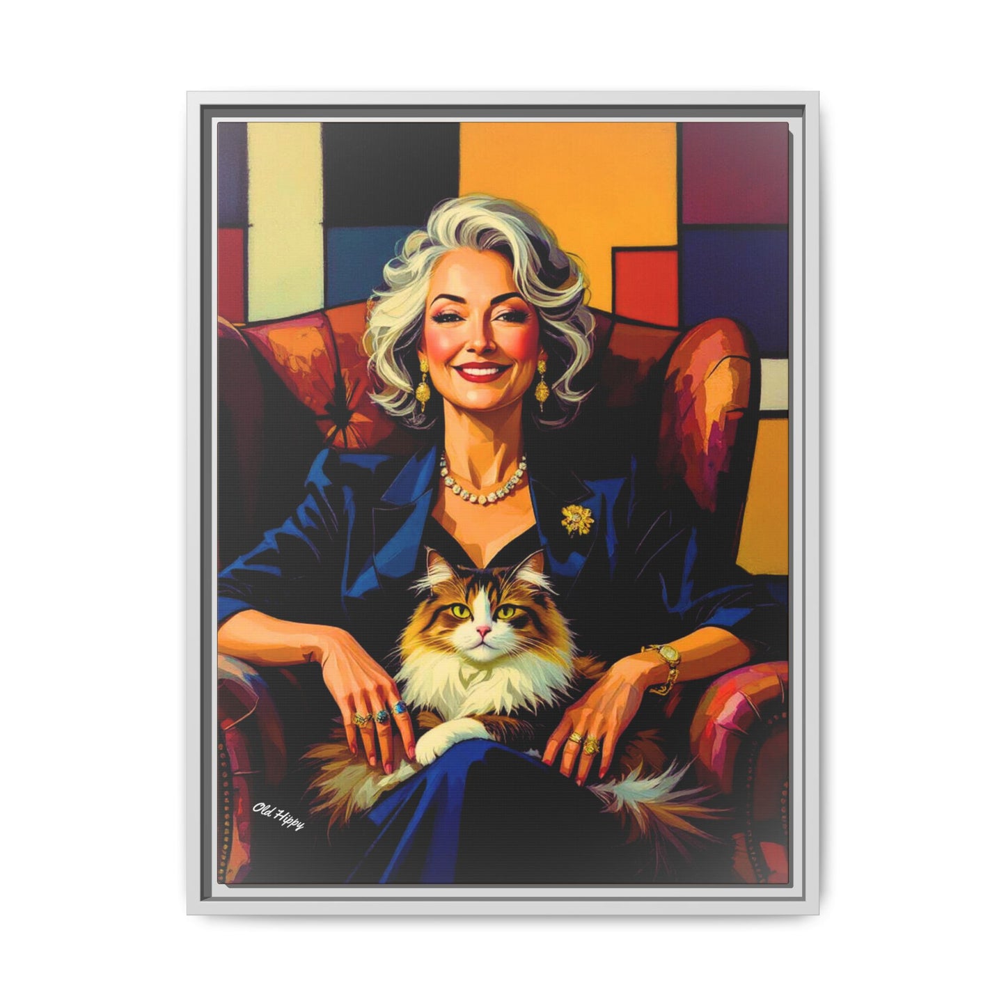 “The Matriarch: Cubist Portrait by Old Hippy