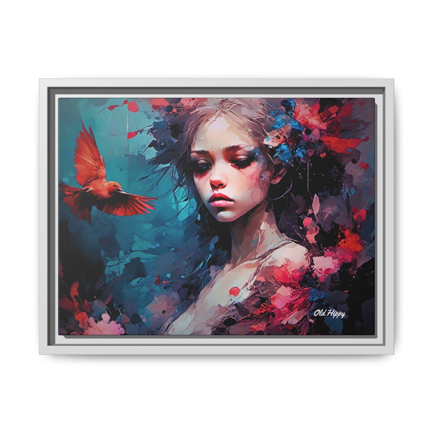 "Where Prayers Become Flight" Framed Canvas Art
