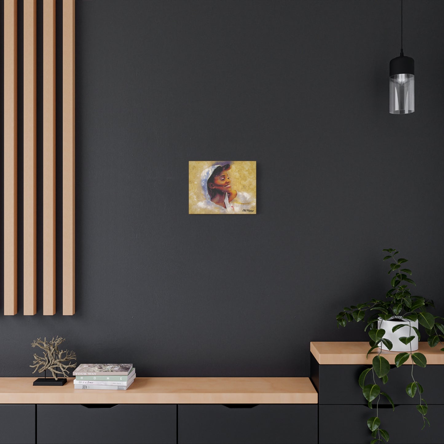 Golden Joy- Radiant Portrait Canvas Art