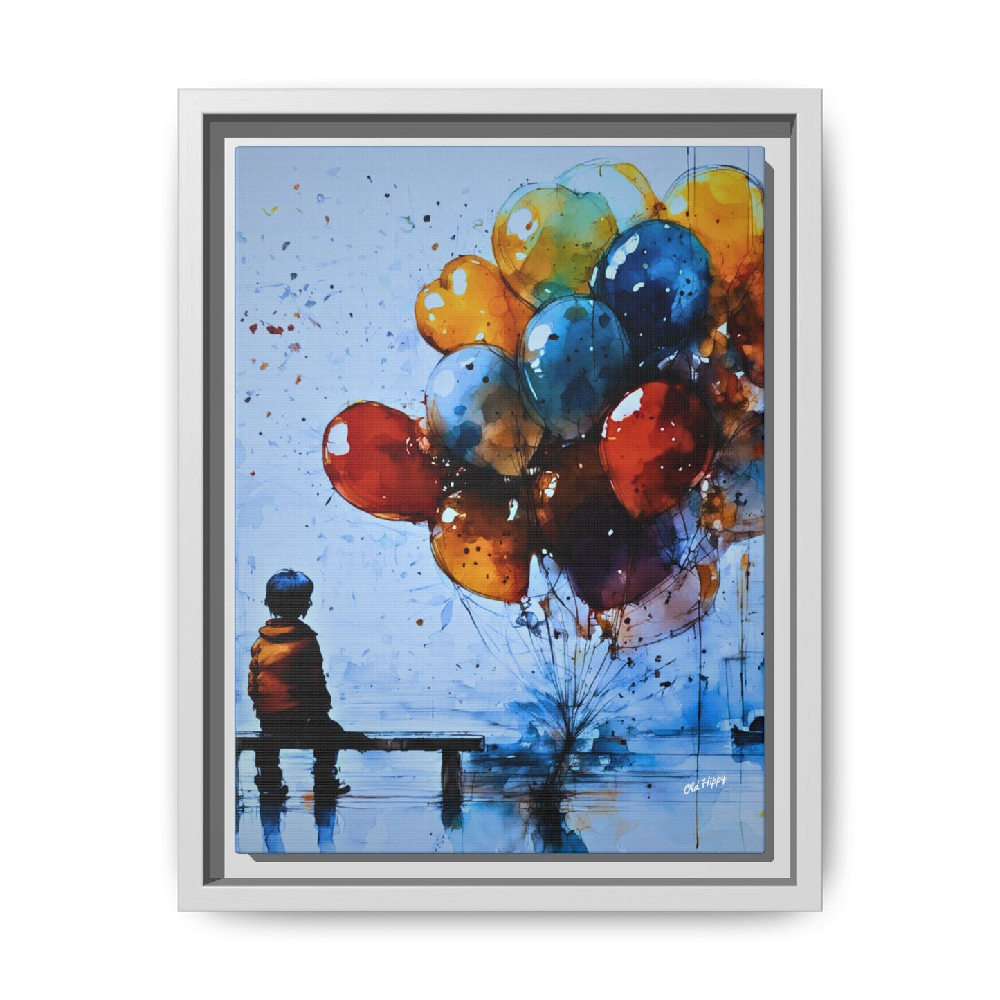 Dreamer's Pause Wood Framed Canvas Art by Old Hippy
