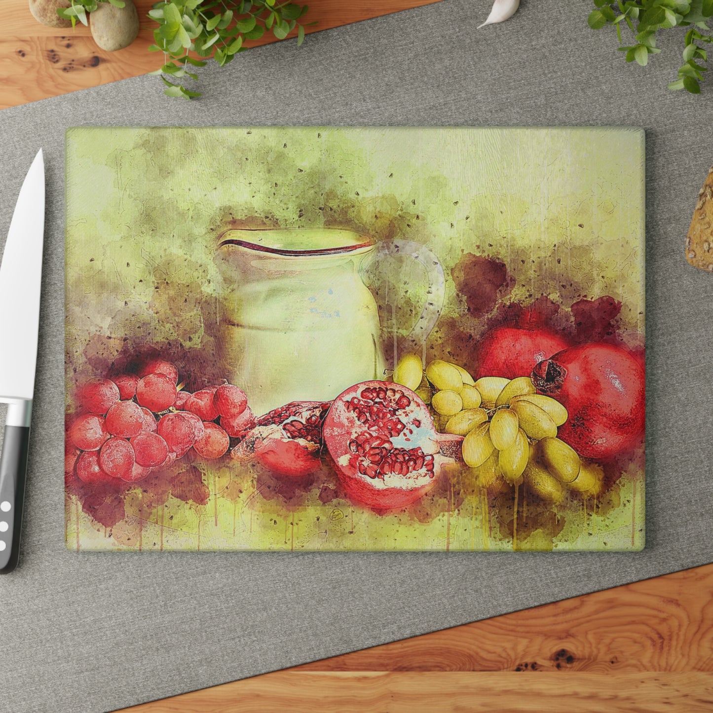 Assorted Fruit Glass Cutting Board