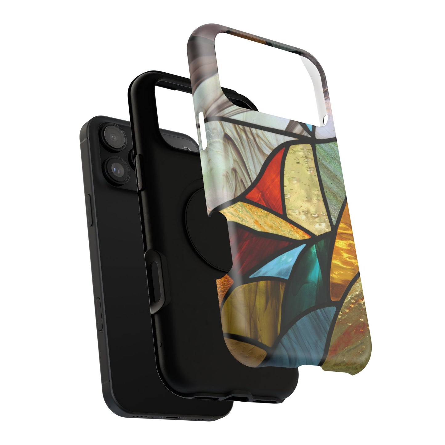 Stained Glass Impact Phone Case — Colorful Mosaic Protective Cover