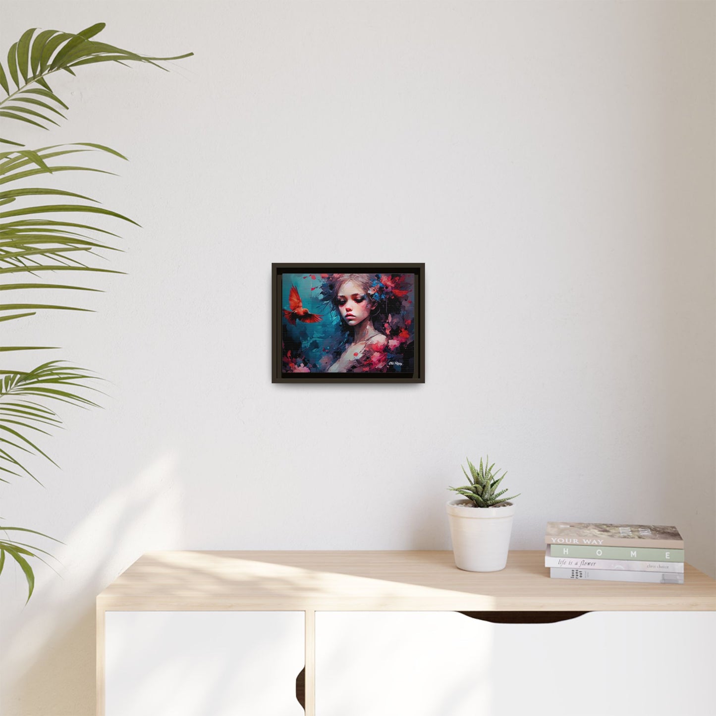 "Where Prayers Become Flight" Framed Canvas Art