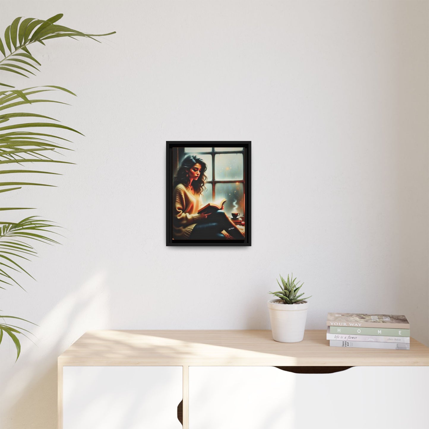 Quiet Moments Wood Framed Canvas by Old Hippy