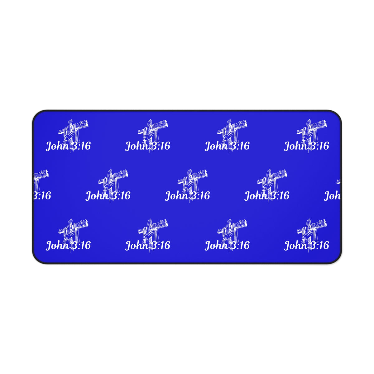 John 3:16 Christian Cross Desk Mat