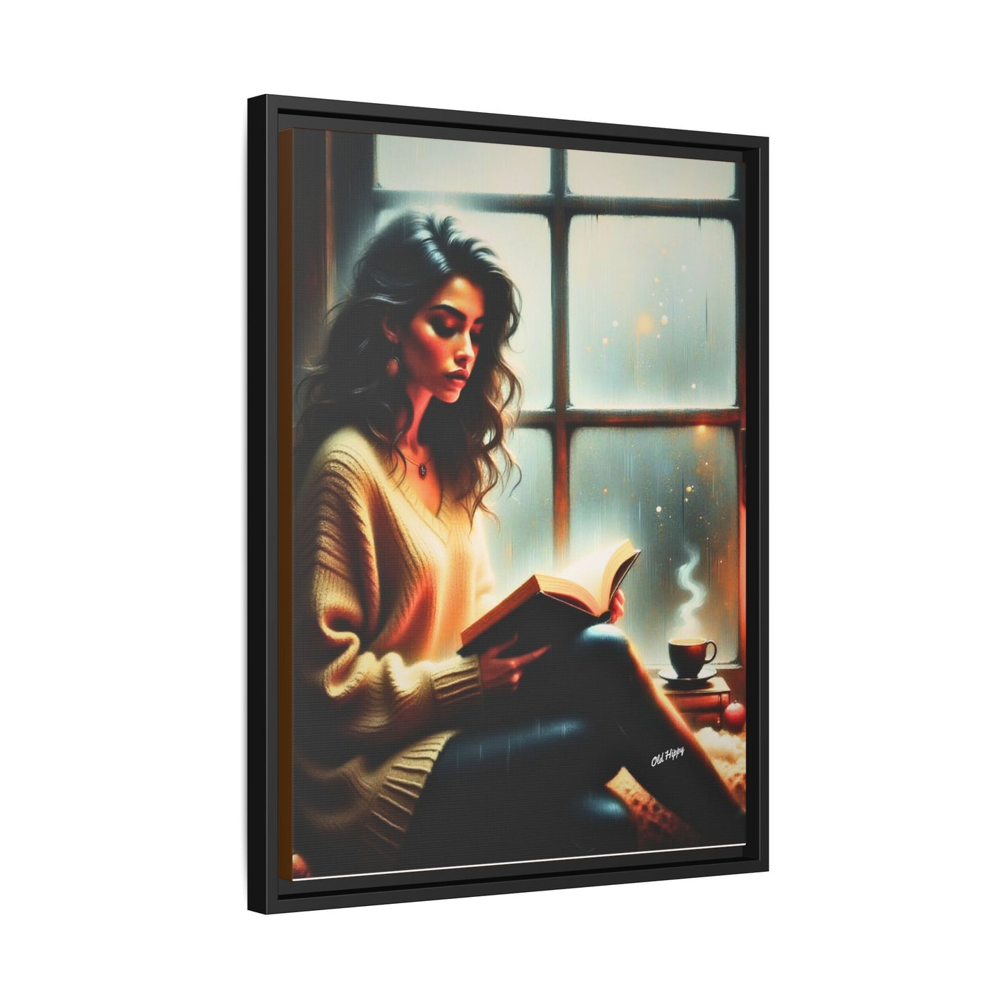 Quiet Moments Wood Framed Canvas by Old Hippy