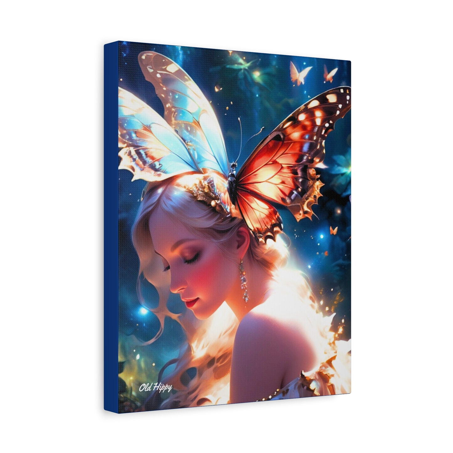 “Butterfly Angel” – Ethereal Fantasy Portrait Canvas