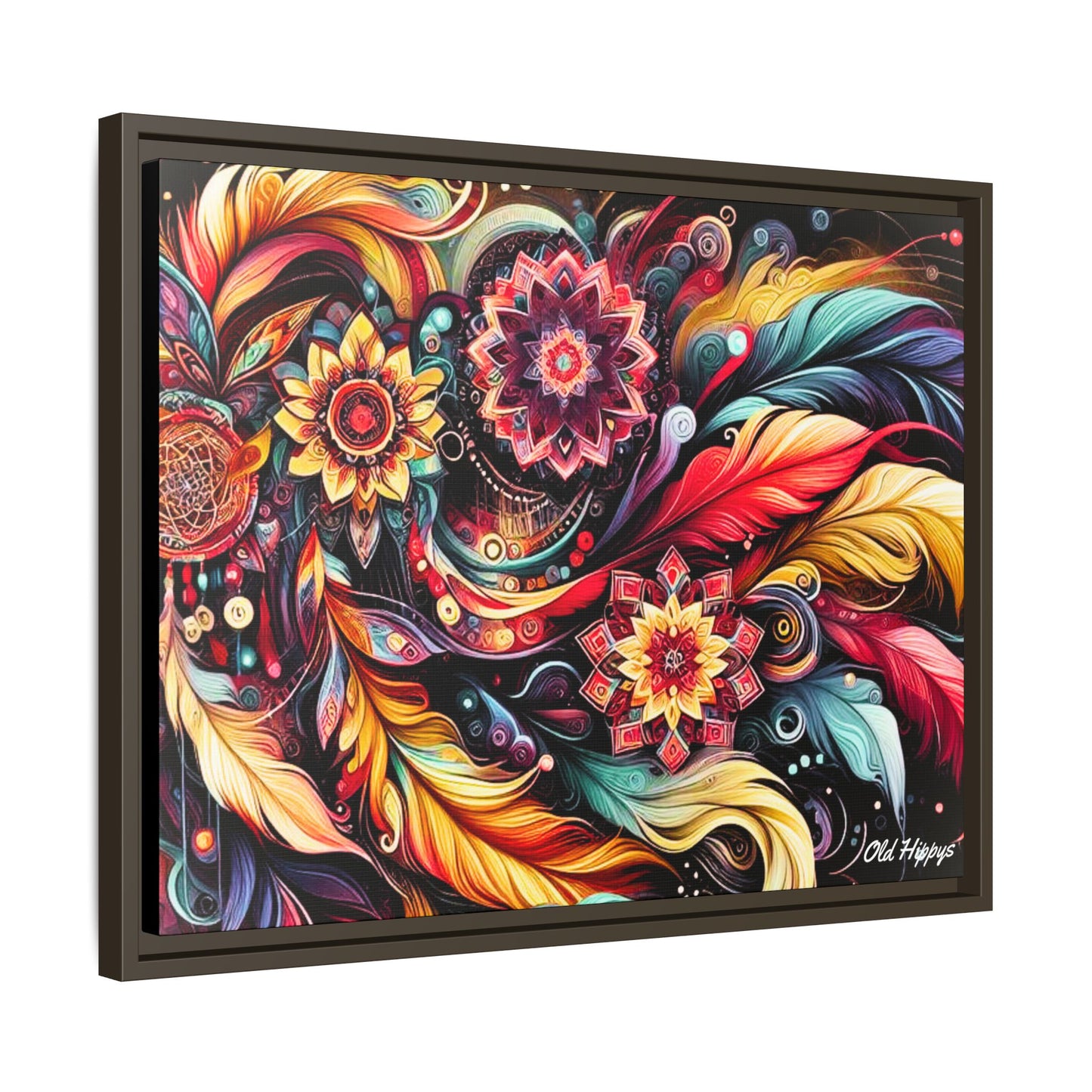 Bohemian Abstract Vision 3 Framed Canvas Wrap