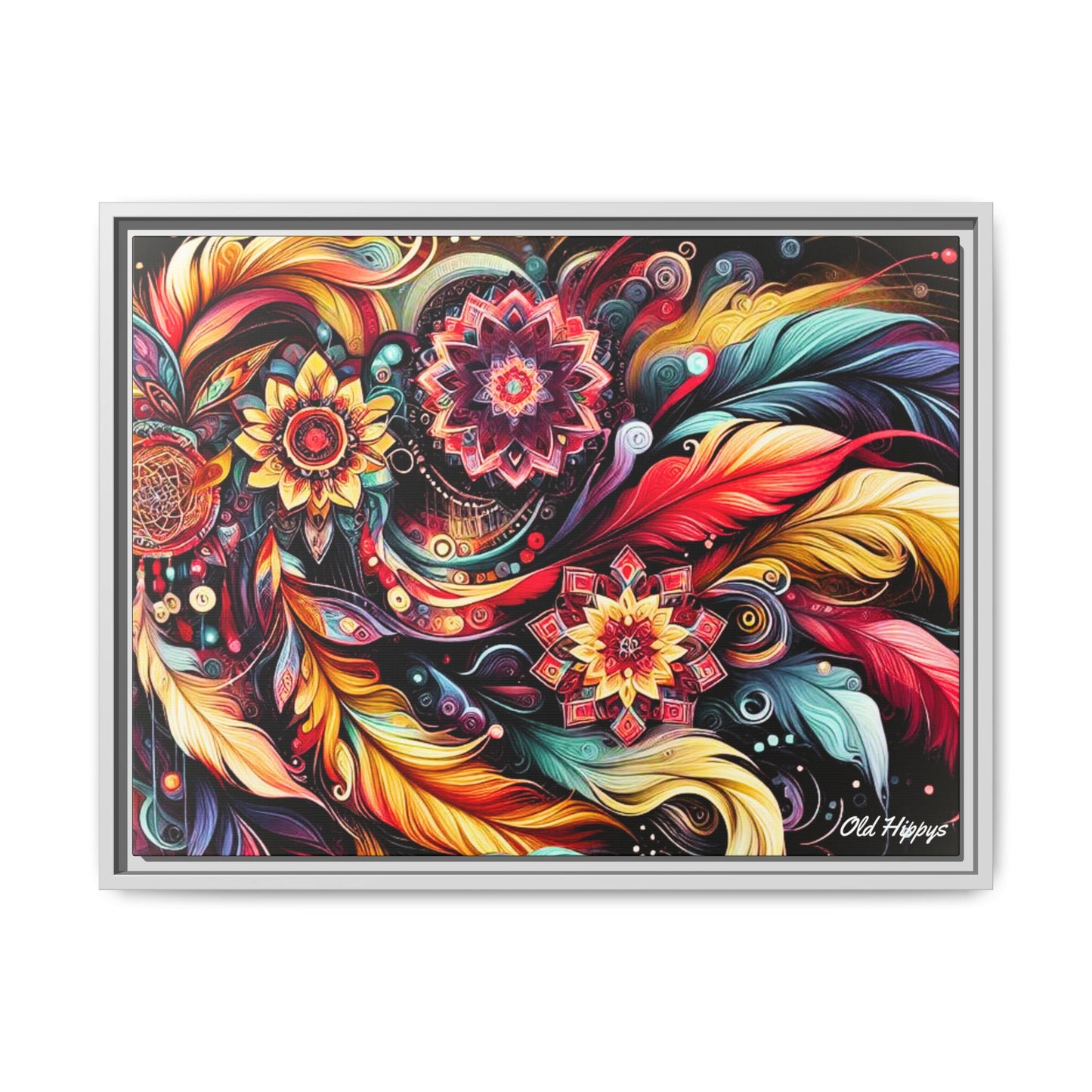 Bohemian Abstract Vision 3 Framed Canvas Wrap