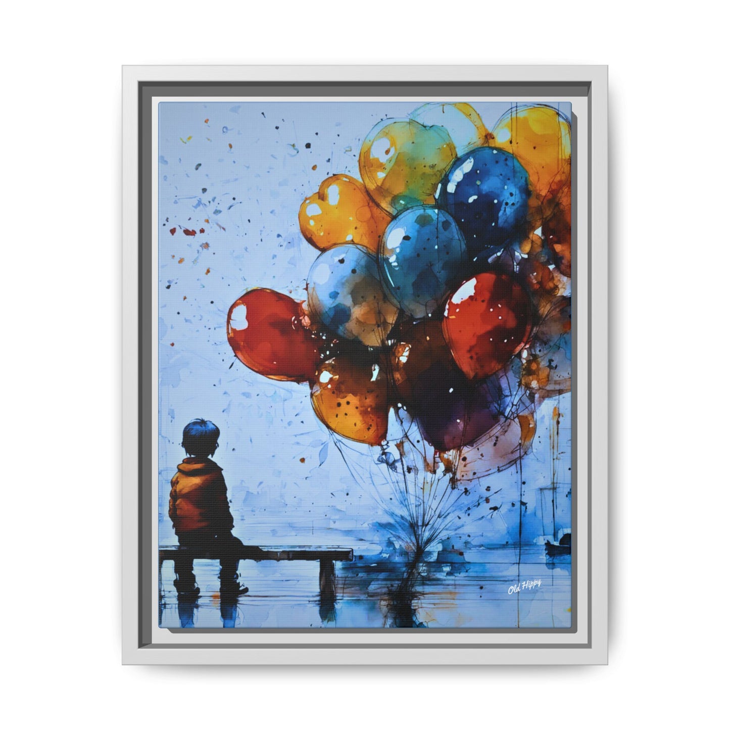 Dreamer's Pause Wood Framed Canvas Art by Old Hippy