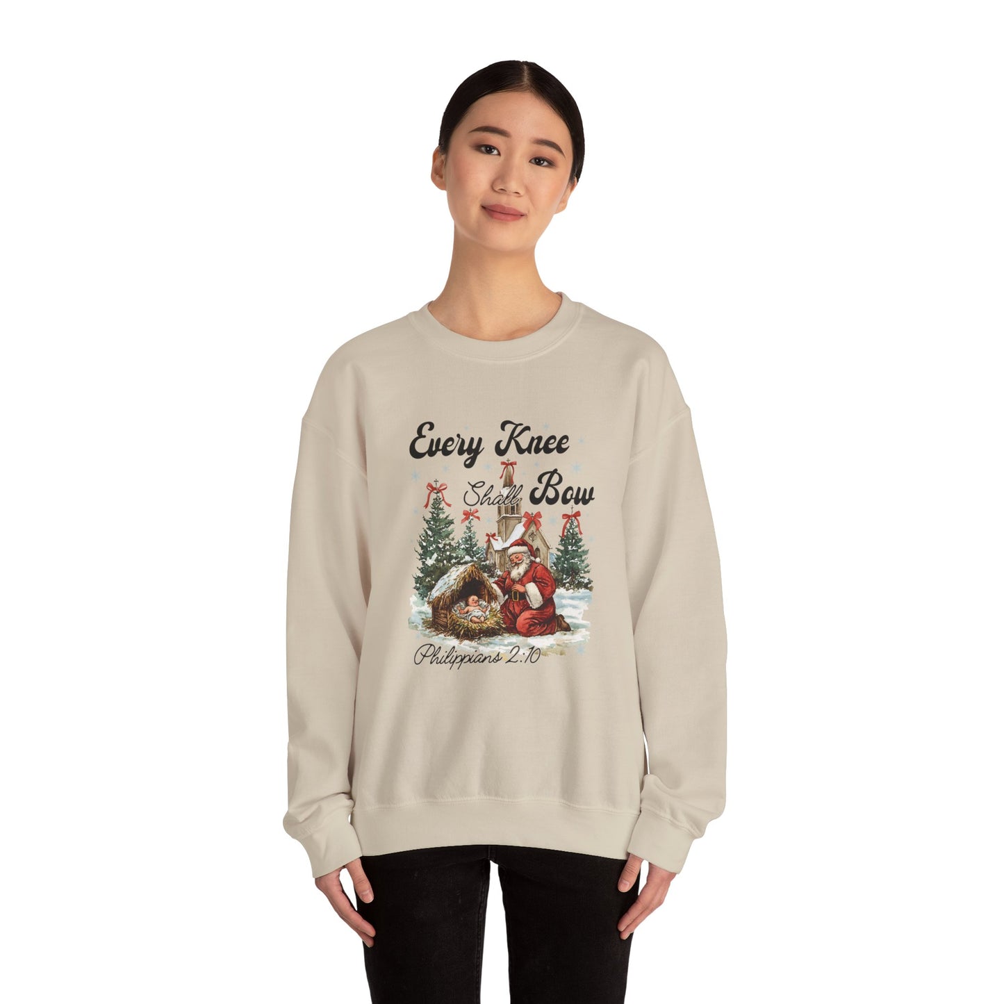 Every Knee Will Bow Philippians 2:10 Unisex Crewneck Sweatshirt