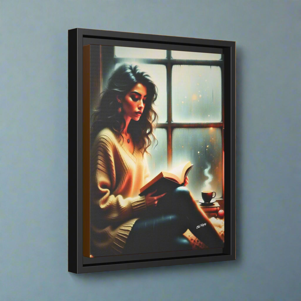 Quiet Moments Wood Framed Canvas by Old Hippy