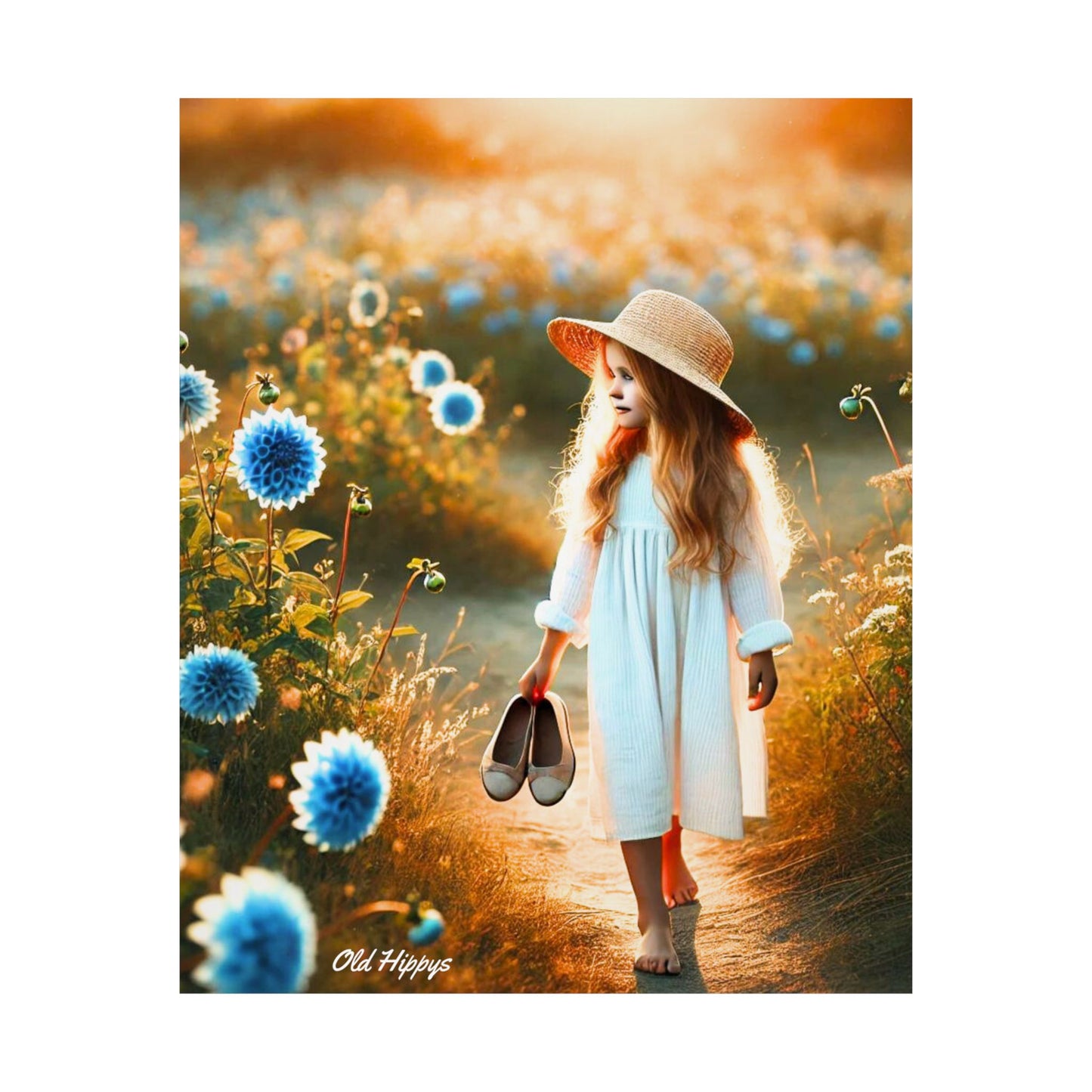 A Girl and Her Thoughts Matte Vertical Poster