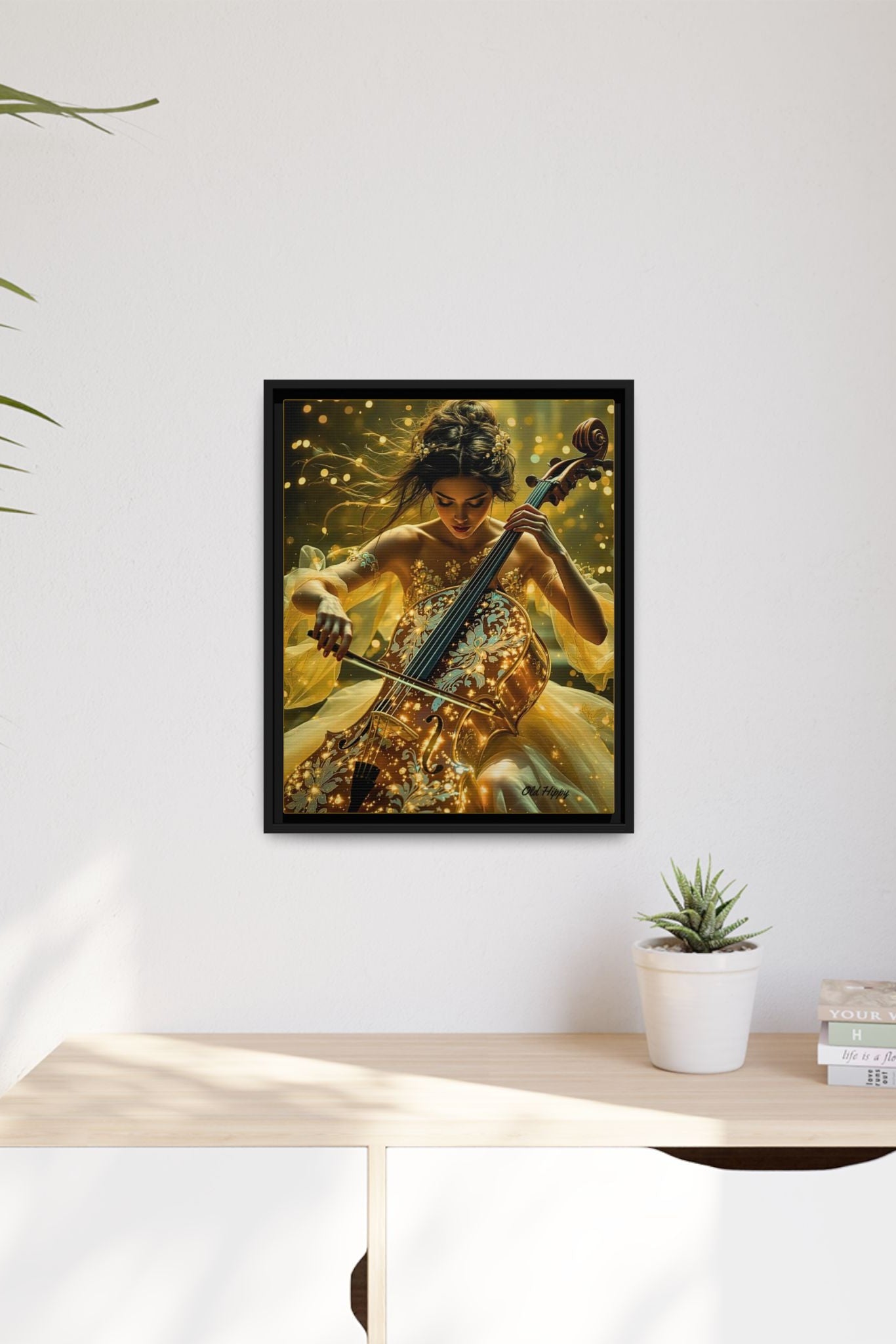 Celestial Sonata Wood Framed Canvas