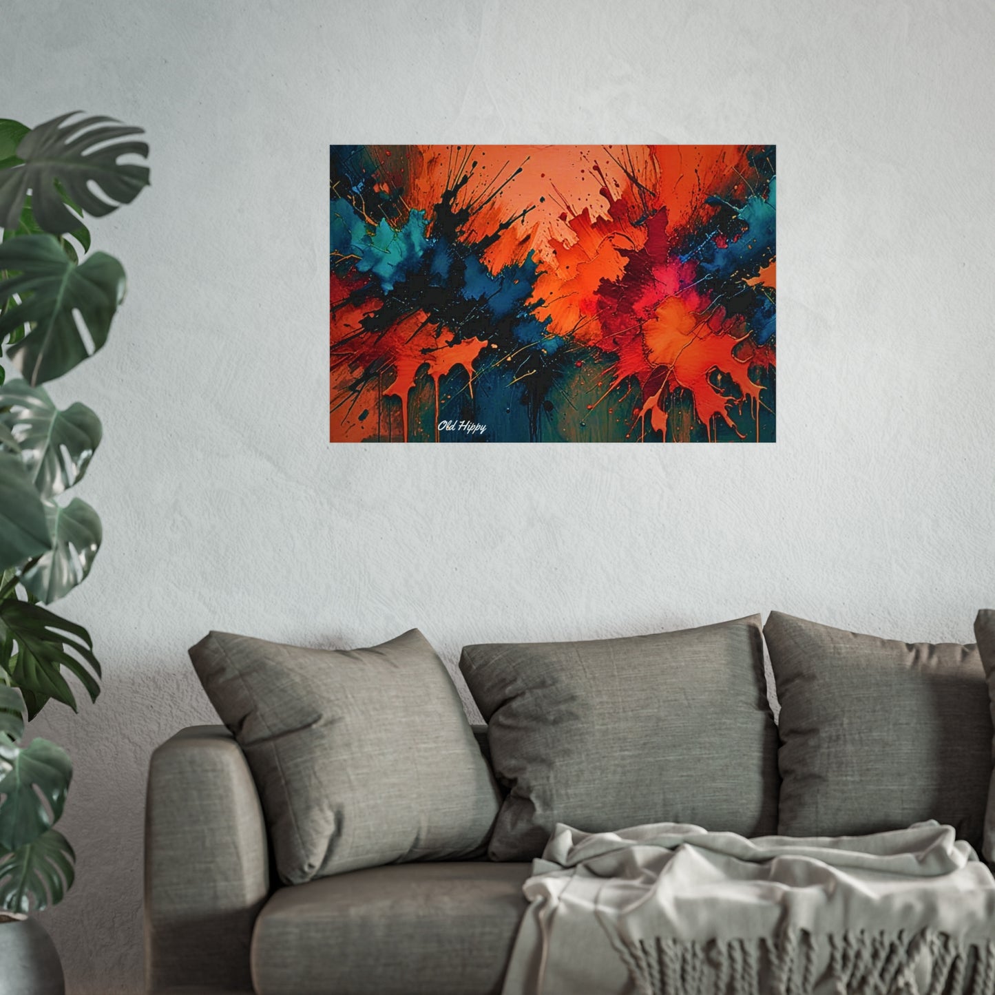 When Love Feels Like Leaving Abstract AI Fine Art Print by Old Hippy