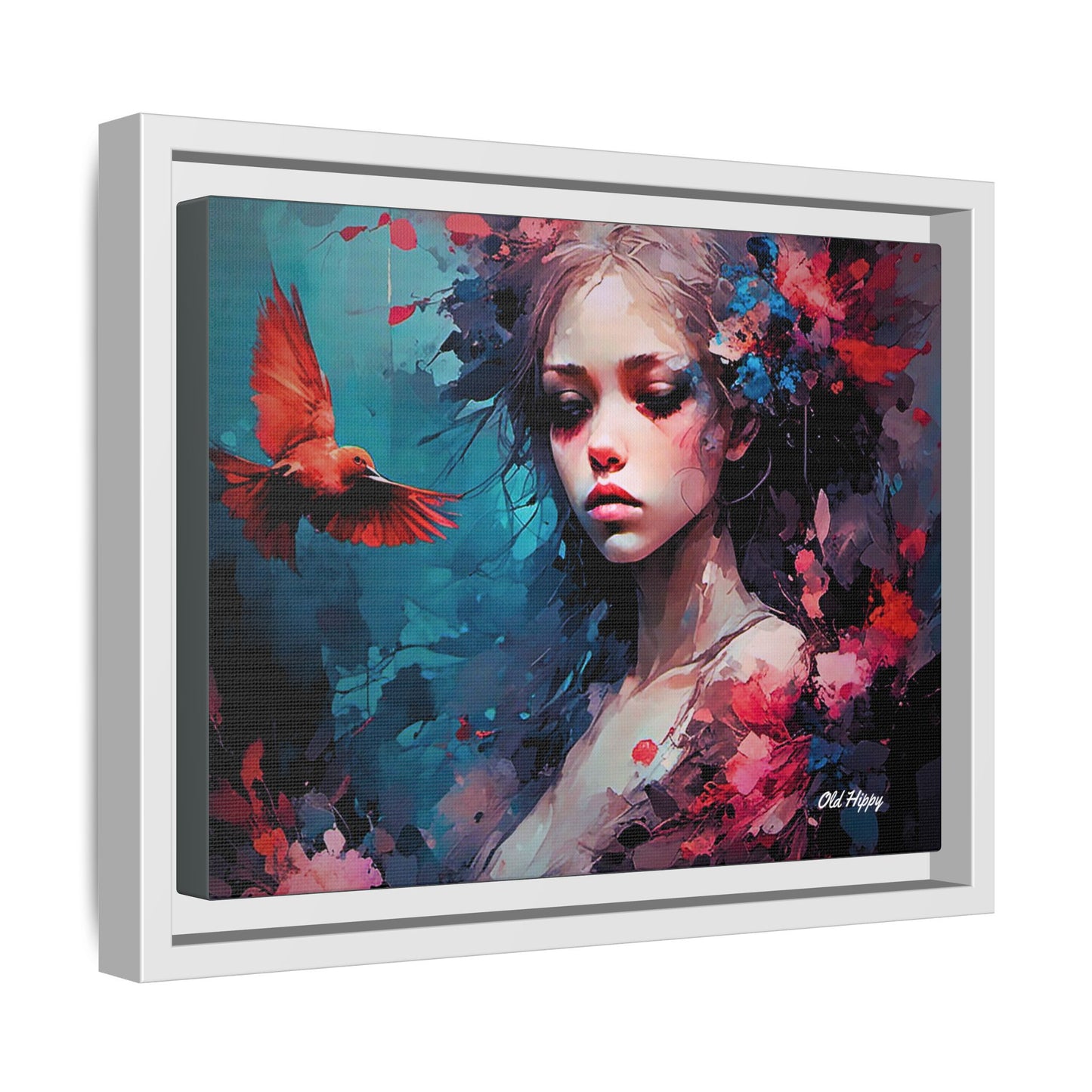"Where Prayers Become Flight" Framed Canvas Art