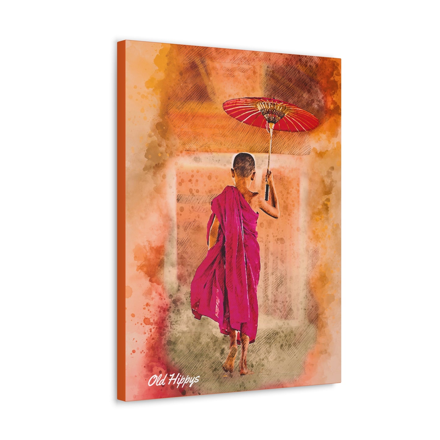 Monsoon Melodies: A Portrait of Youth Canvas Wrap