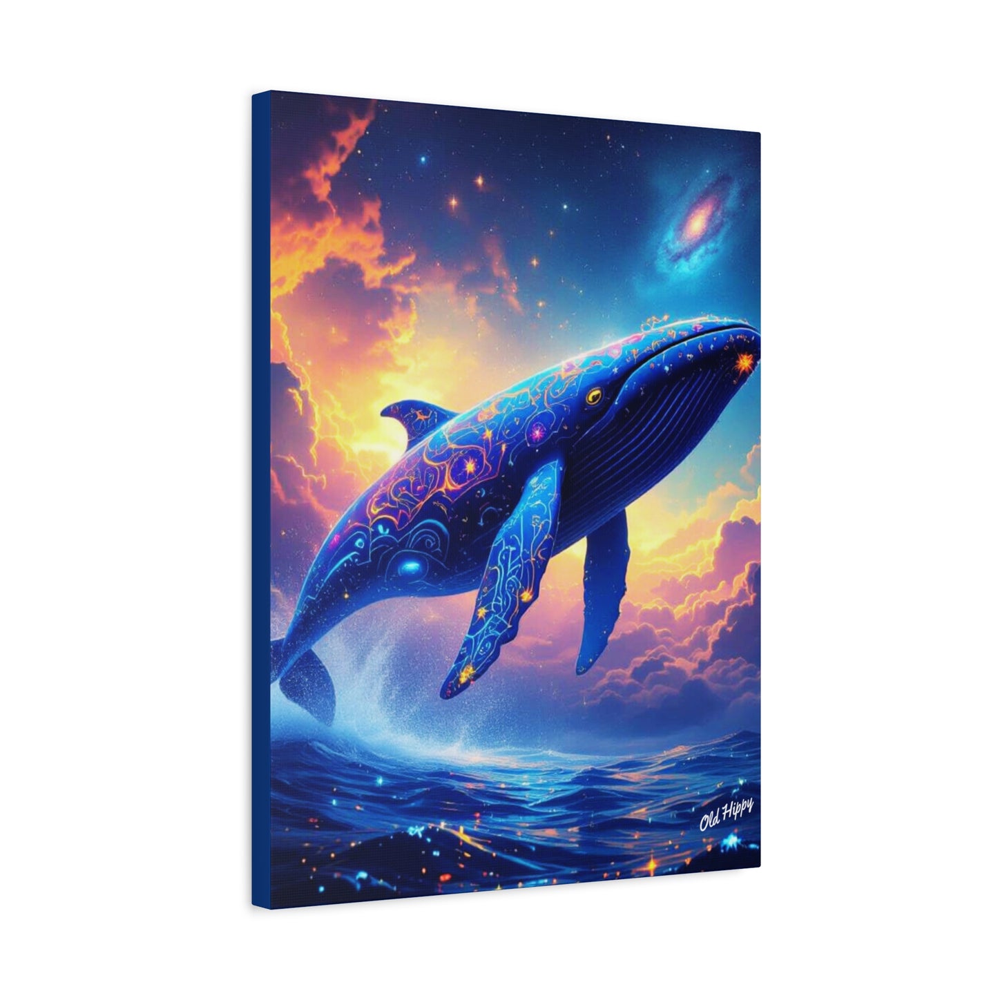 Starlight Leviathan Stretched Canvas AI Art by Old Hippy