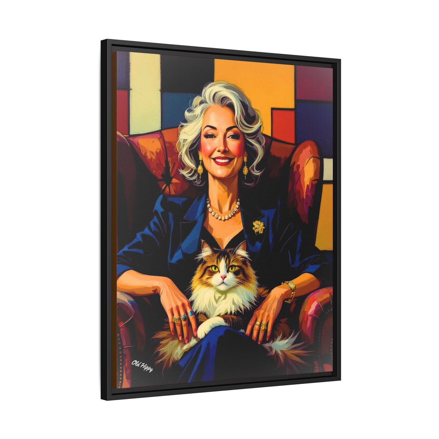 “The Matriarch: Cubist Portrait by Old Hippy