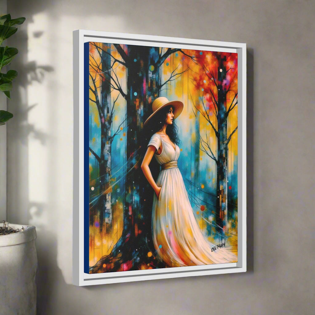 Whispers of Autumn Light Framed Canvas Art