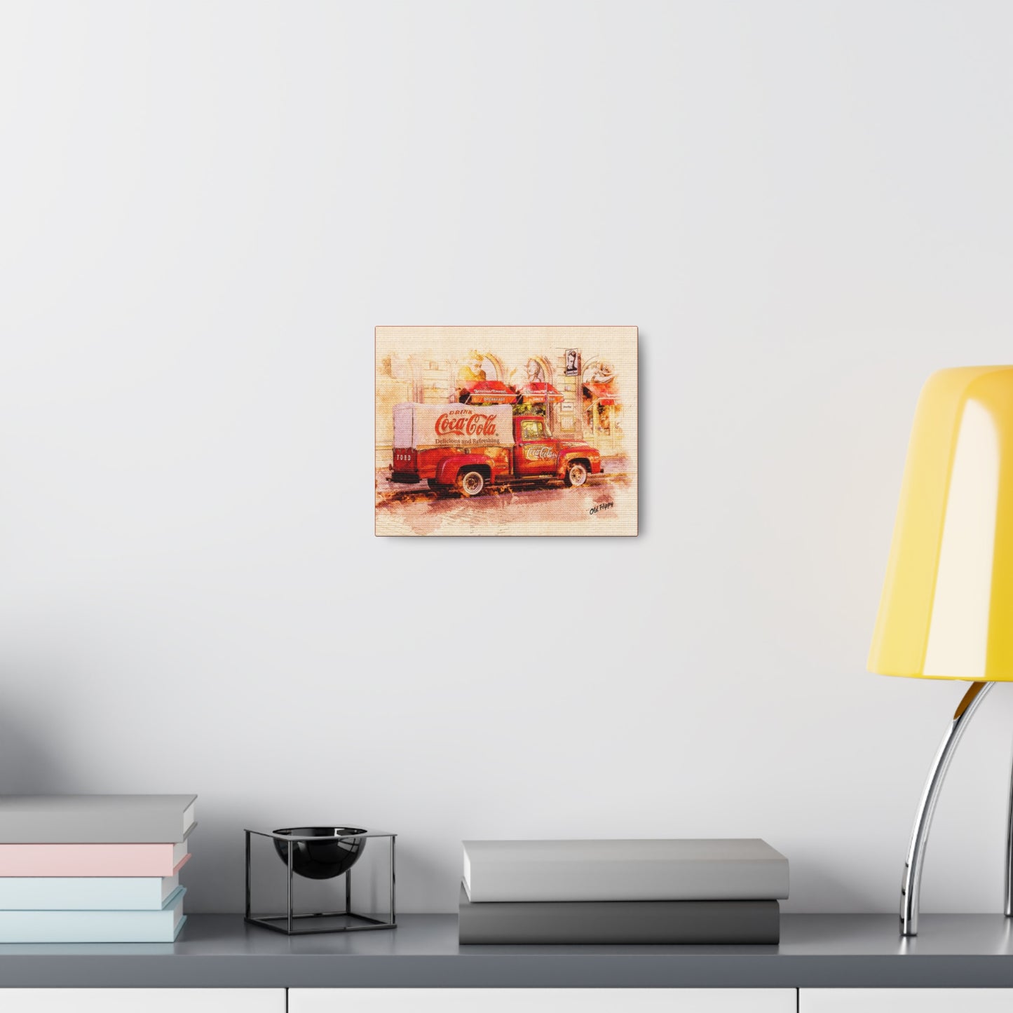 Retro Coca Cola Truck Canvas Wrap
