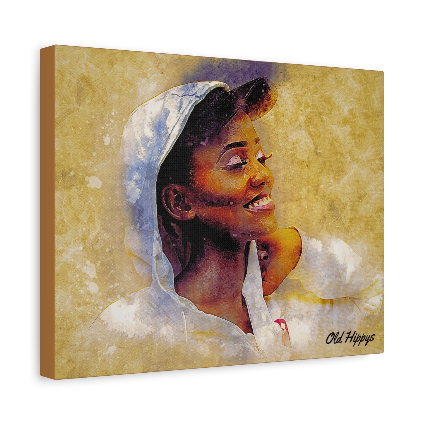 Golden Joy- Radiant Portrait Canvas Art