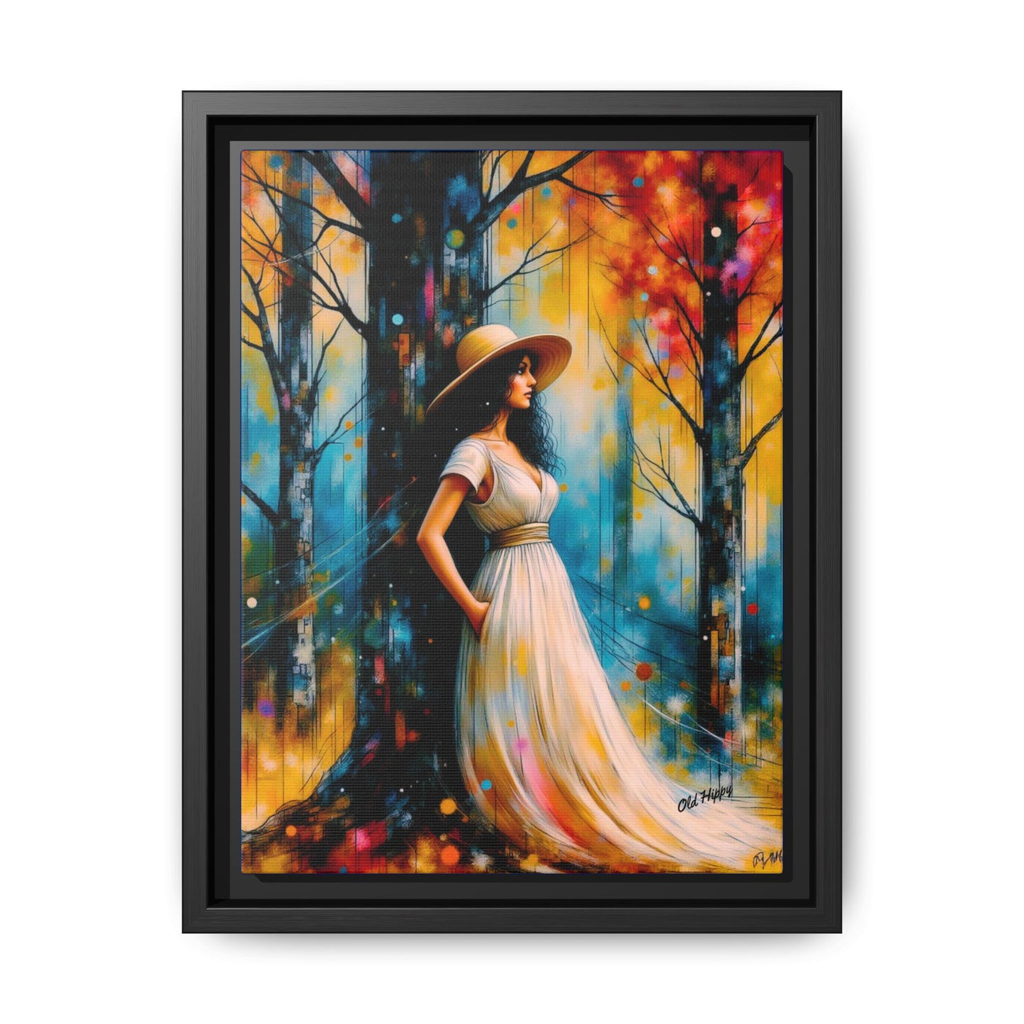 Whispers of Autumn Light Framed Canvas Art