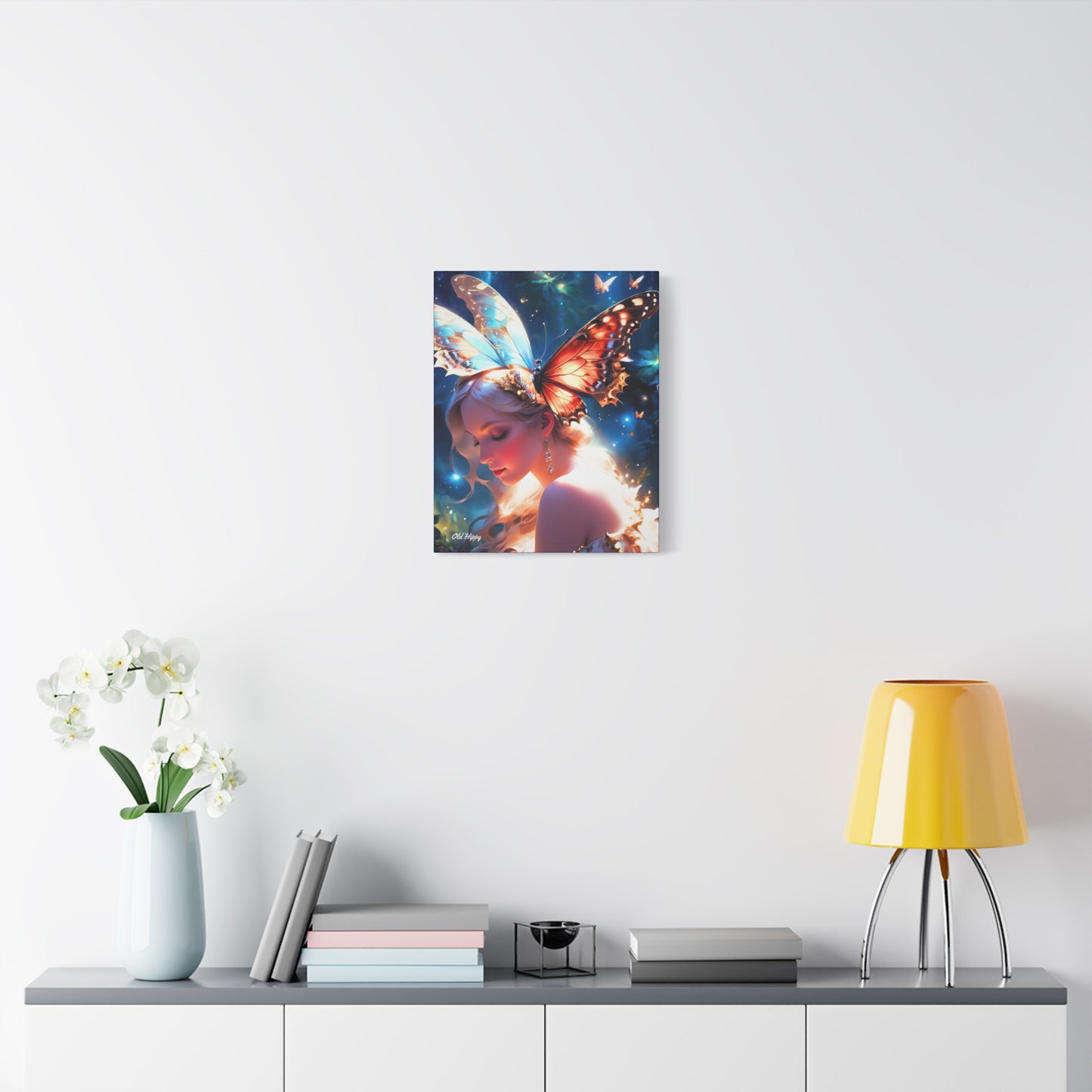“Butterfly Angel” – Ethereal Fantasy Portrait Canvas
