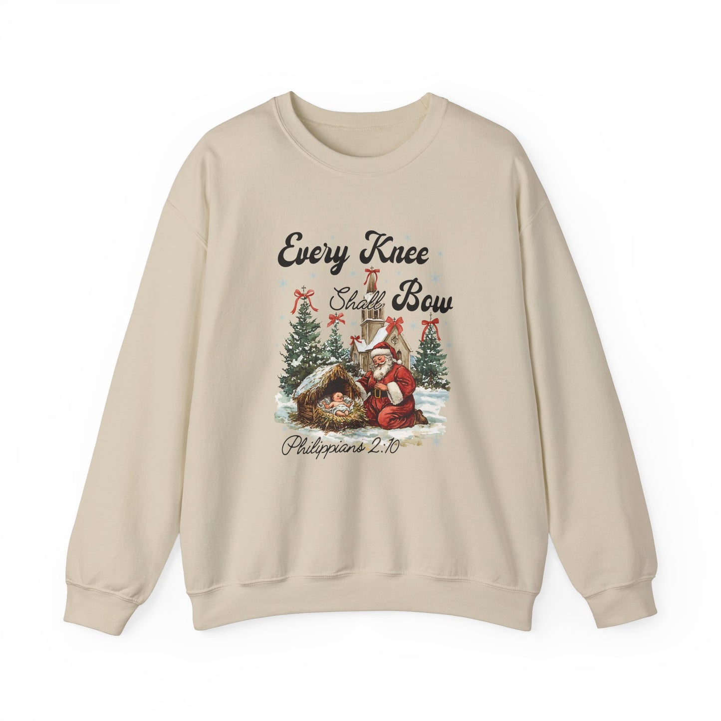 Every Knee Will Bow Philippians 2:10 Unisex Crewneck Sweatshirt