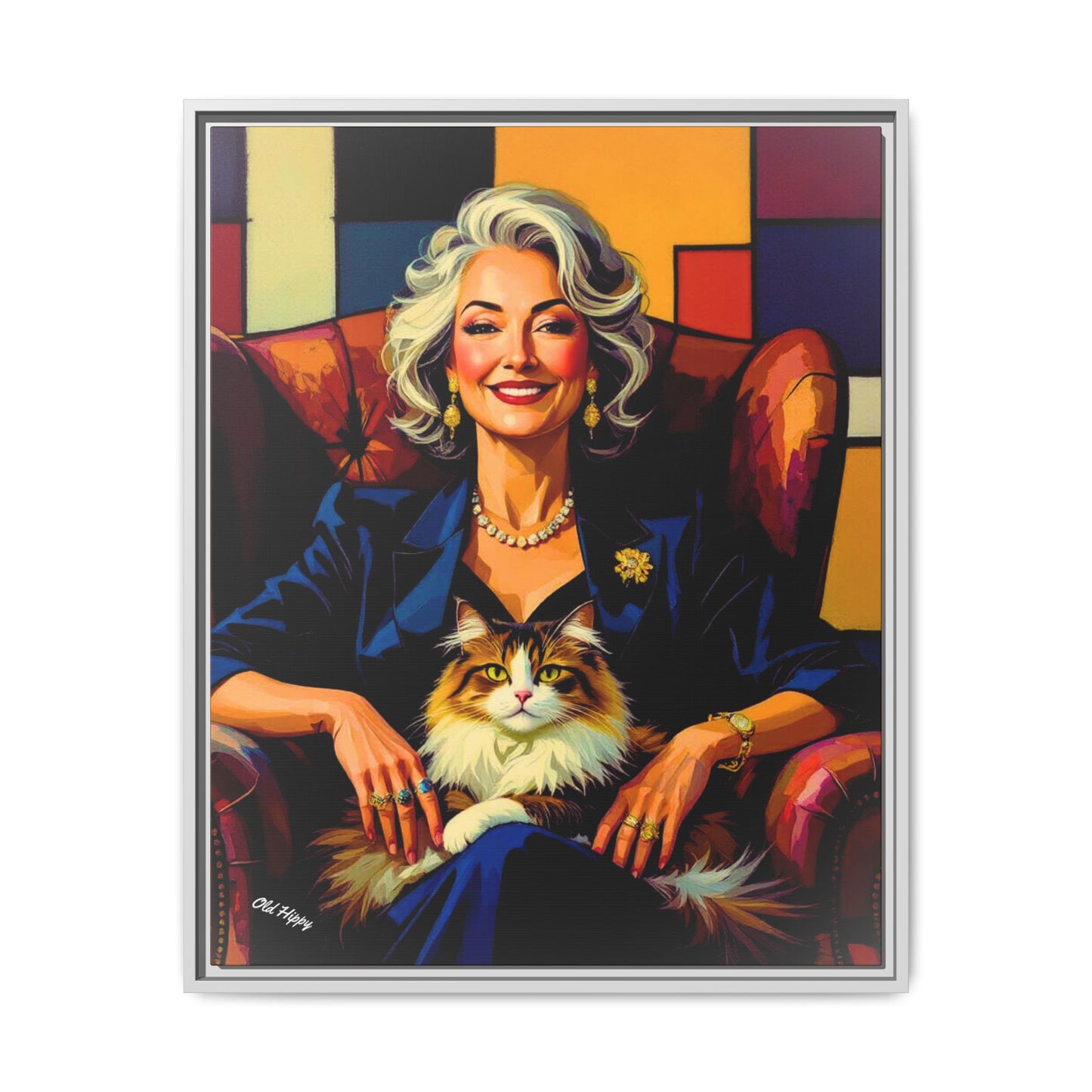 “The Matriarch: Cubist Portrait by Old Hippy
