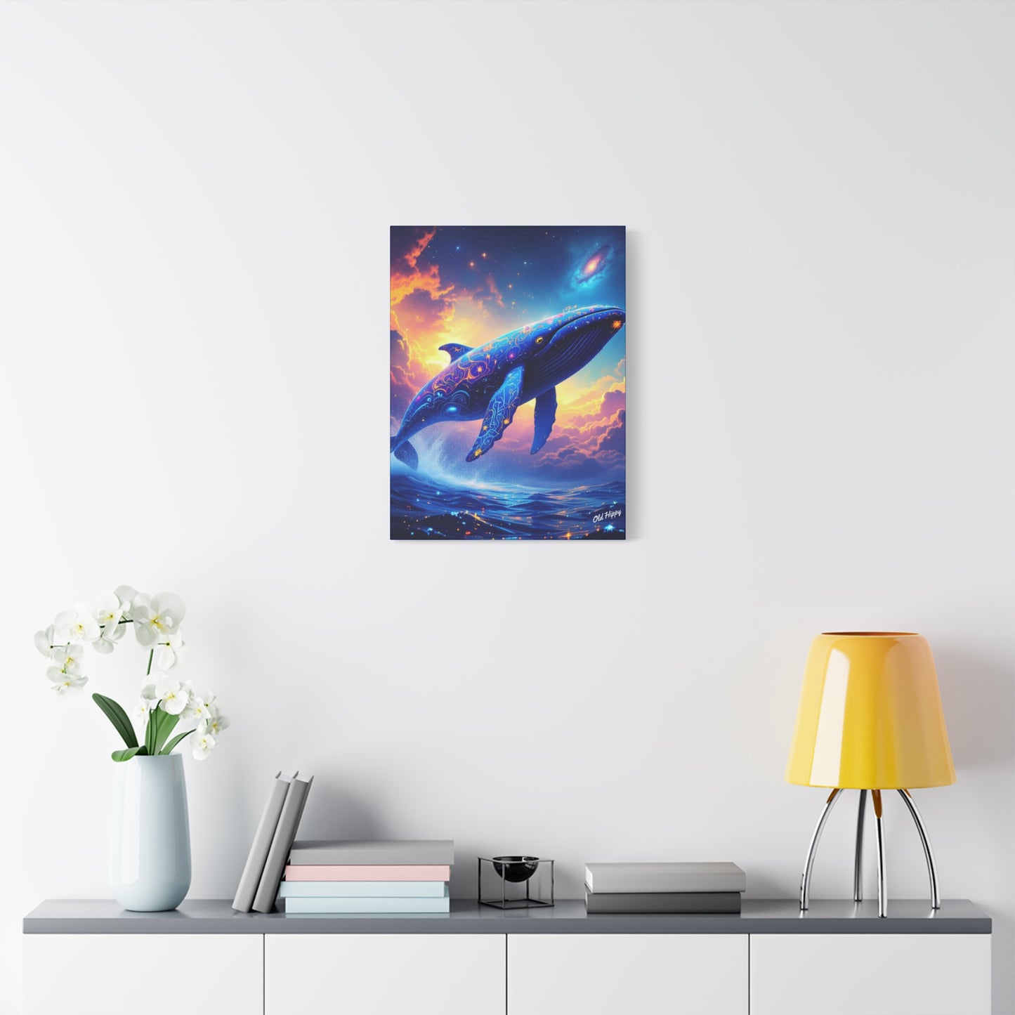 Starlight Leviathan Stretched Canvas AI Art by Old Hippy