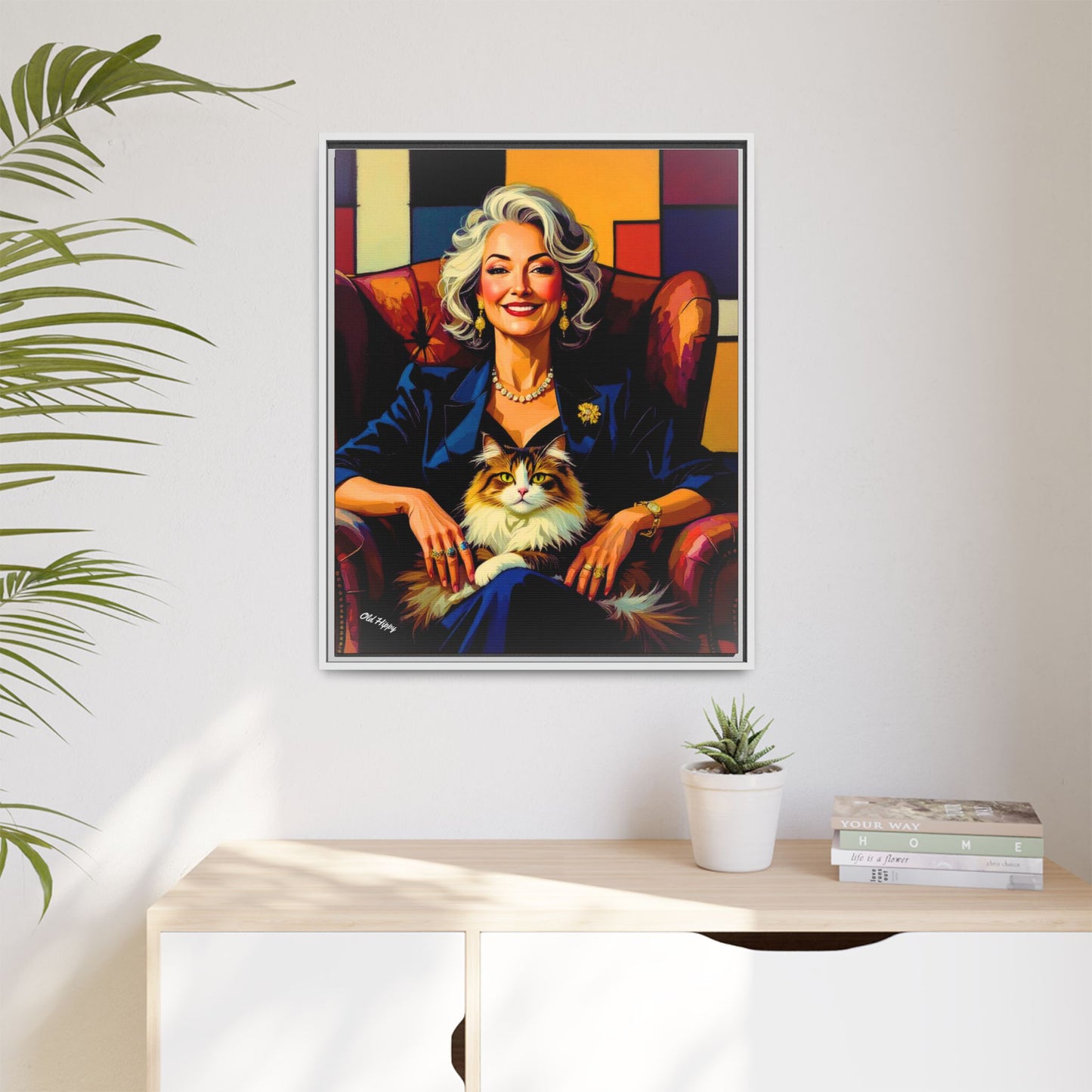 “The Matriarch: Cubist Portrait by Old Hippy