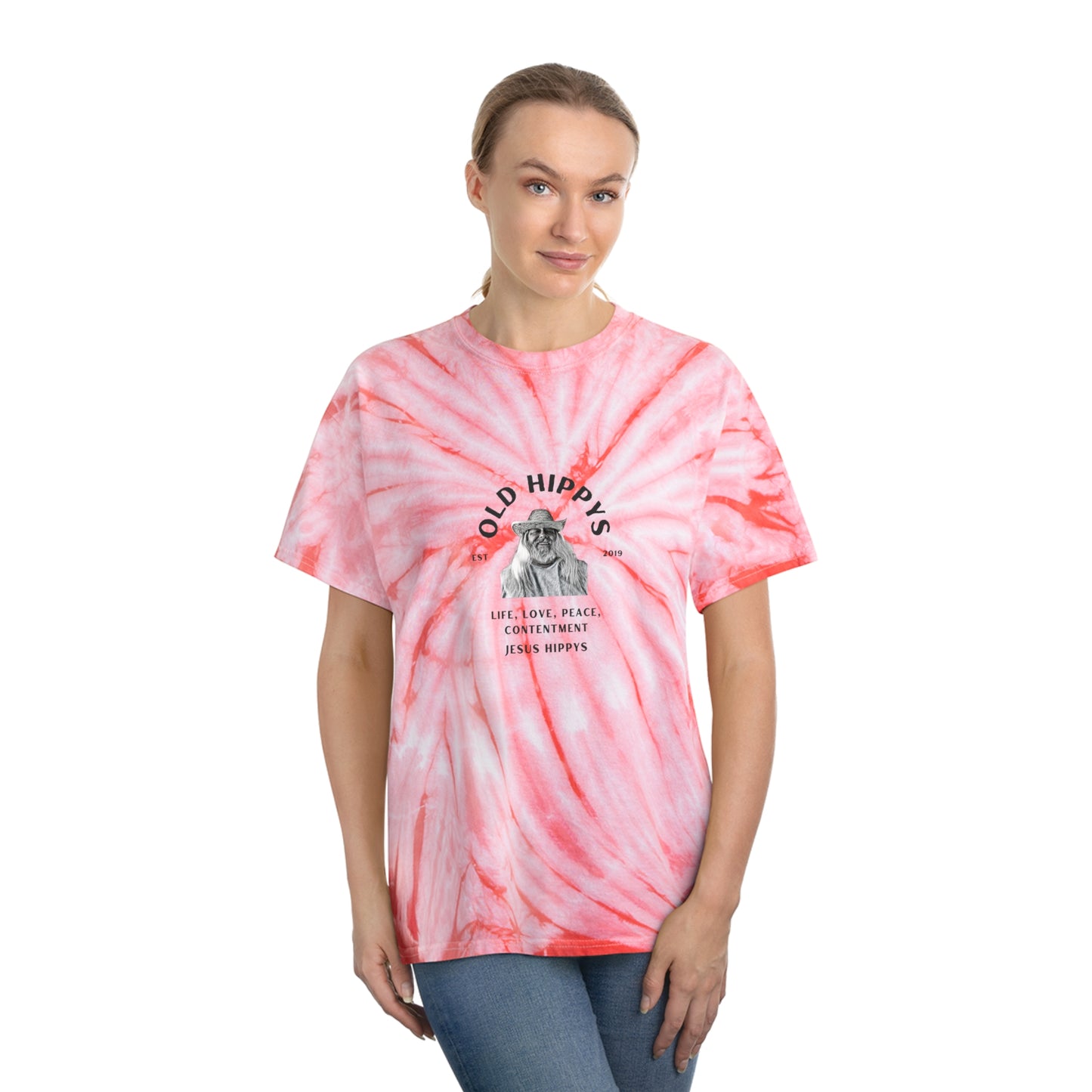 Old Hippys Logo Tie-Dye Tee