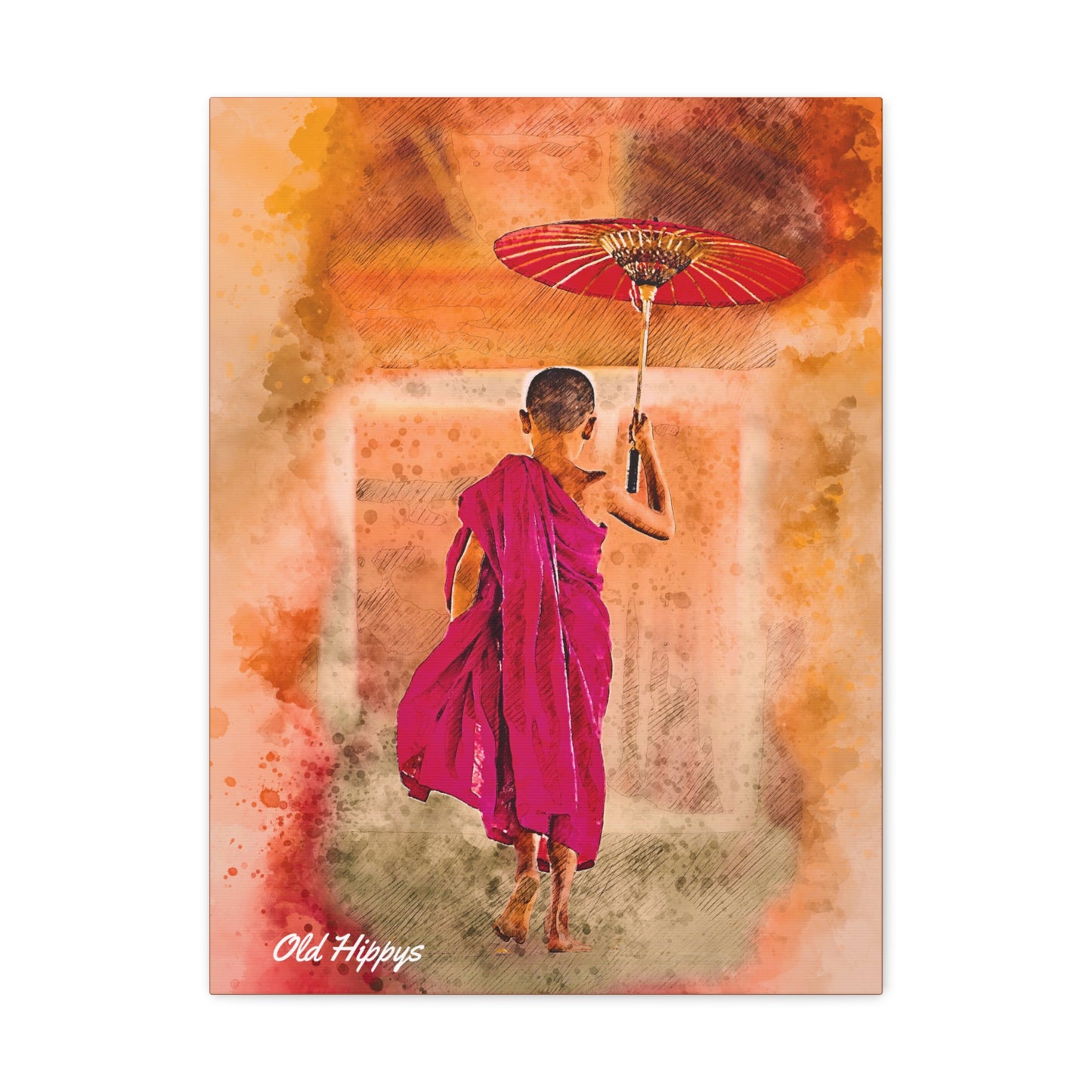 Monsoon Melodies: A Portrait of Youth Canvas Wrap