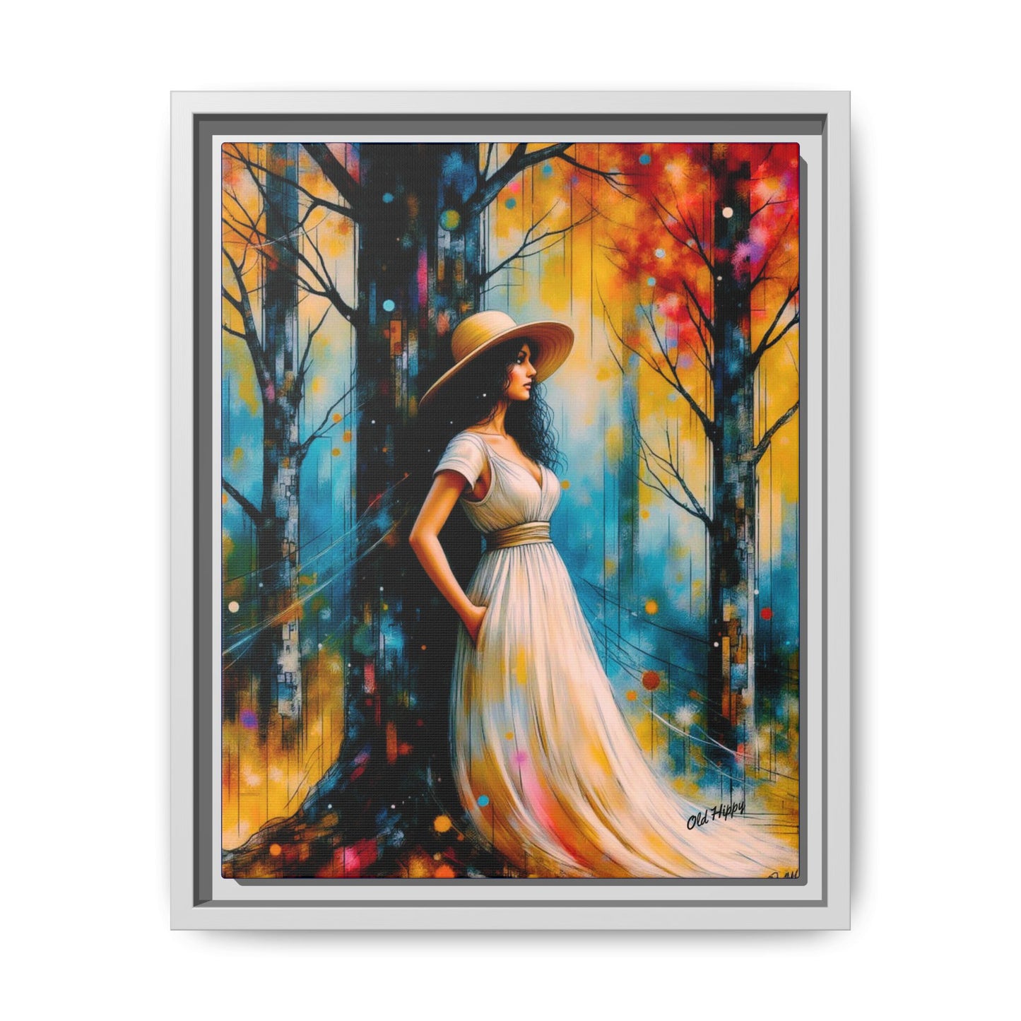 Whispers of Autumn Light Framed Canvas Art